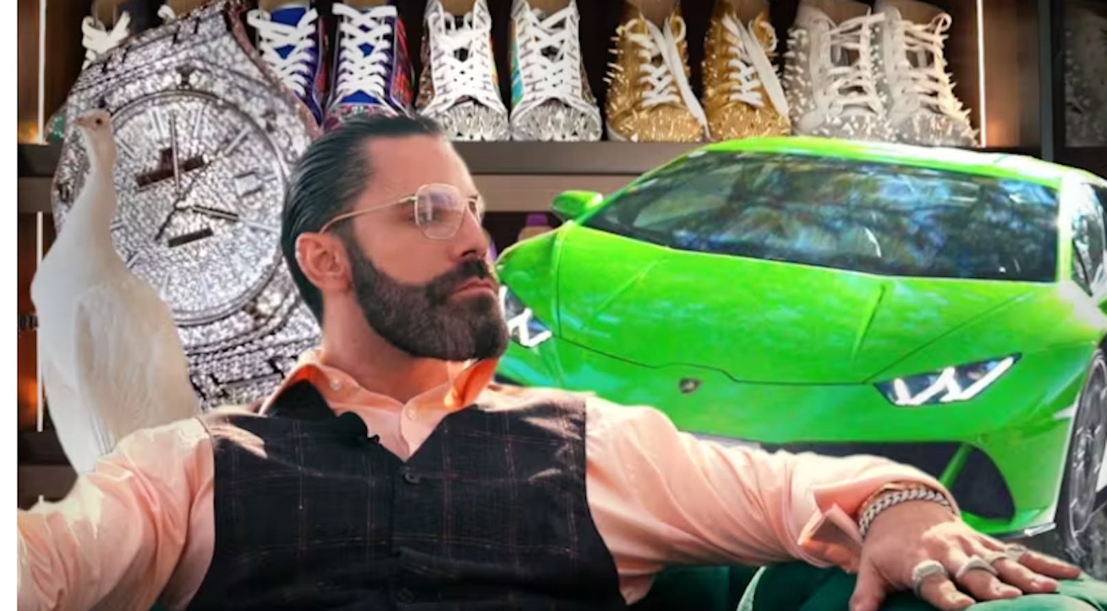 Mike Maschina protze gern mit Bling-Bling-Schmuck und seinem Lamborghini