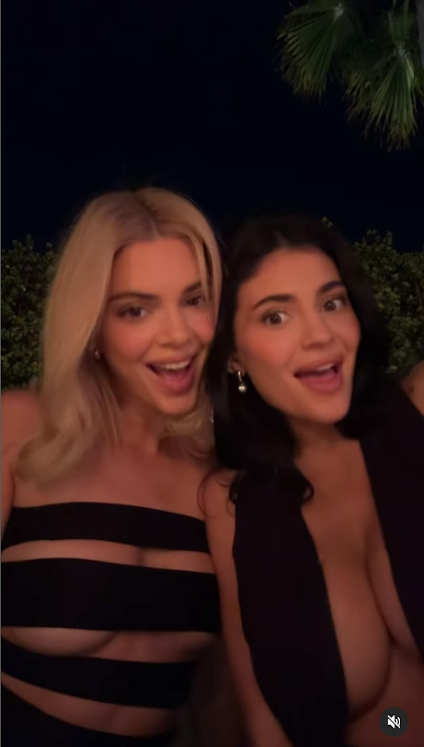 Kendall und Kylie Jenner zeigen sich in einem Instagram-Video mit XXL-Ausschnitt.