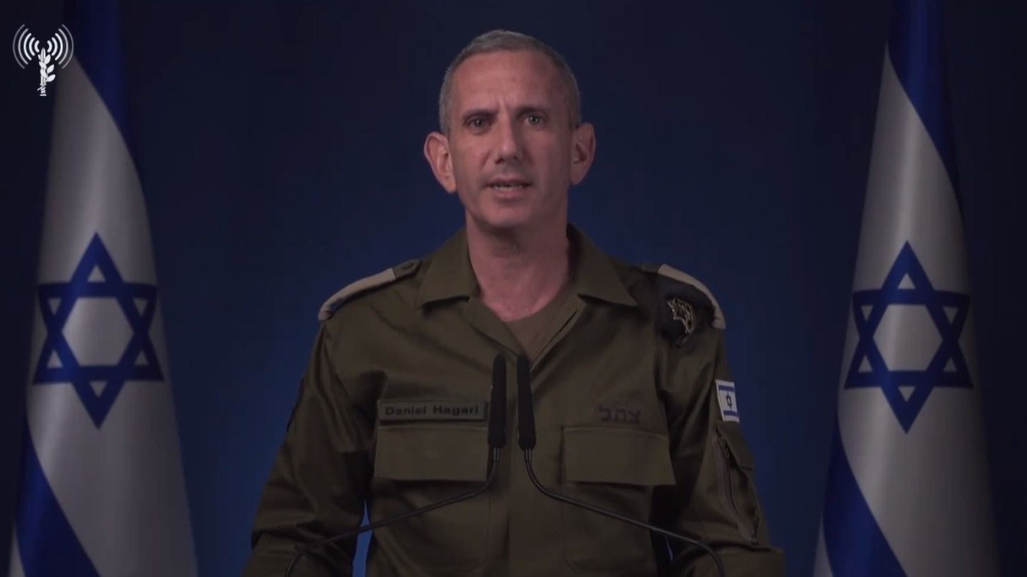 Israels Militärsprecher Daniel Hagari: "Recht und Pflicht zu reagieren."