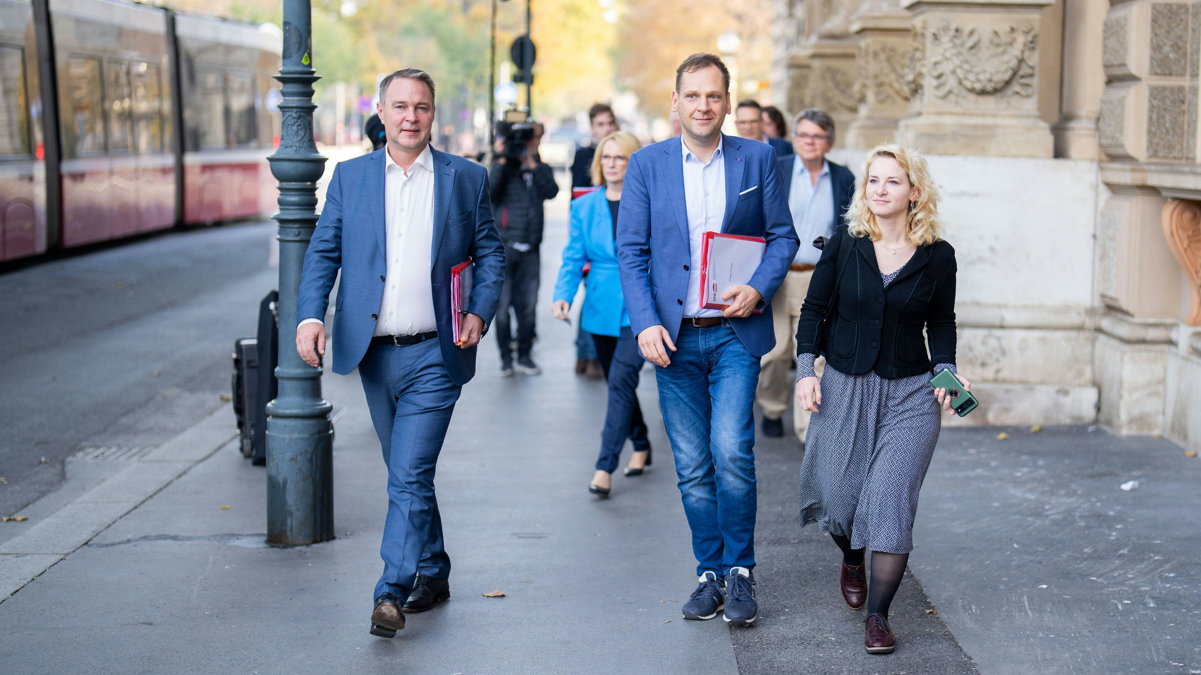 Das SPÖ-Team für die Sondierungsgespräche, am Donnerstag gibt es einen Termin "light"