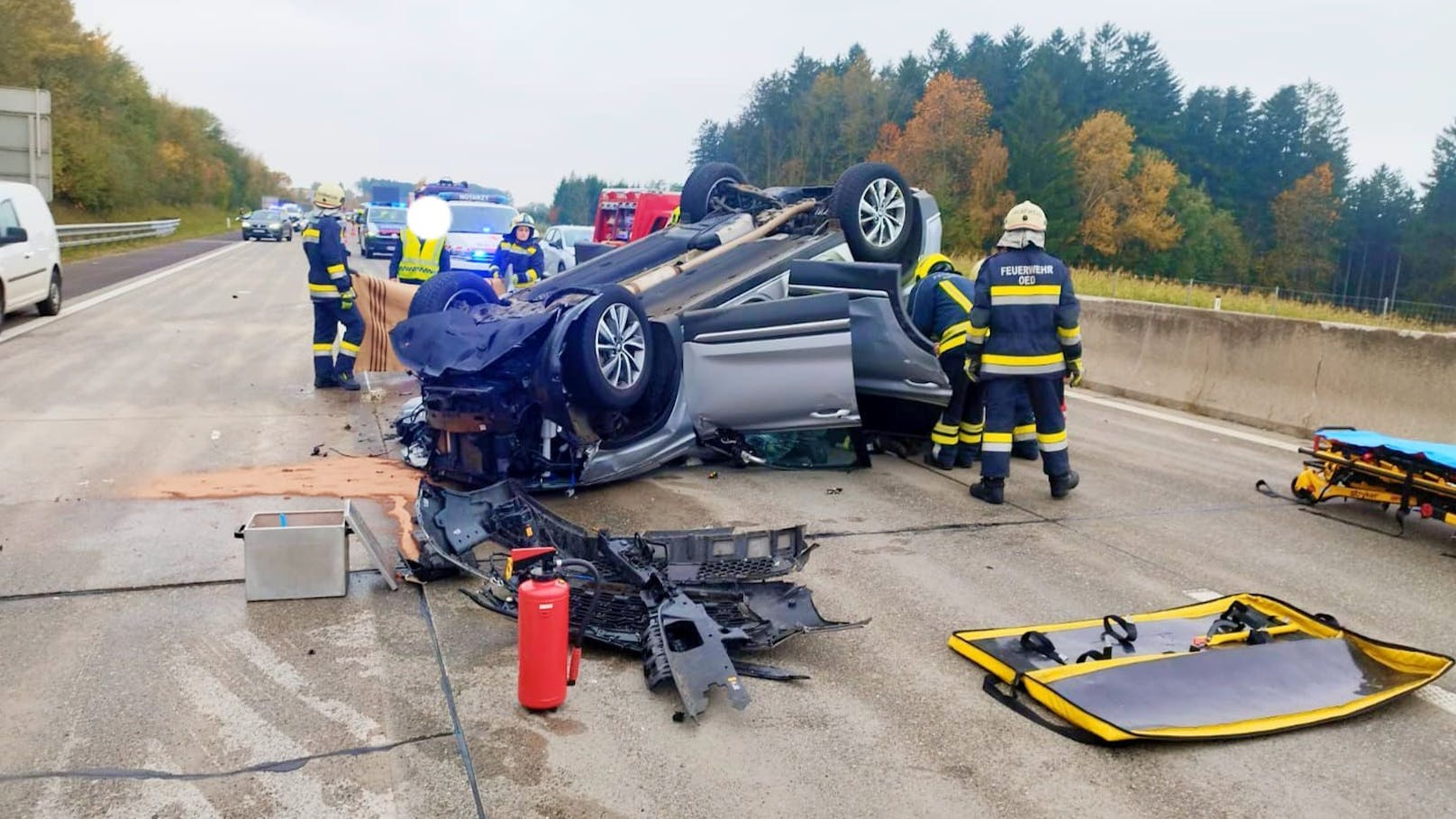 Schwerer Crash auf A1 forderte vier Verletzte