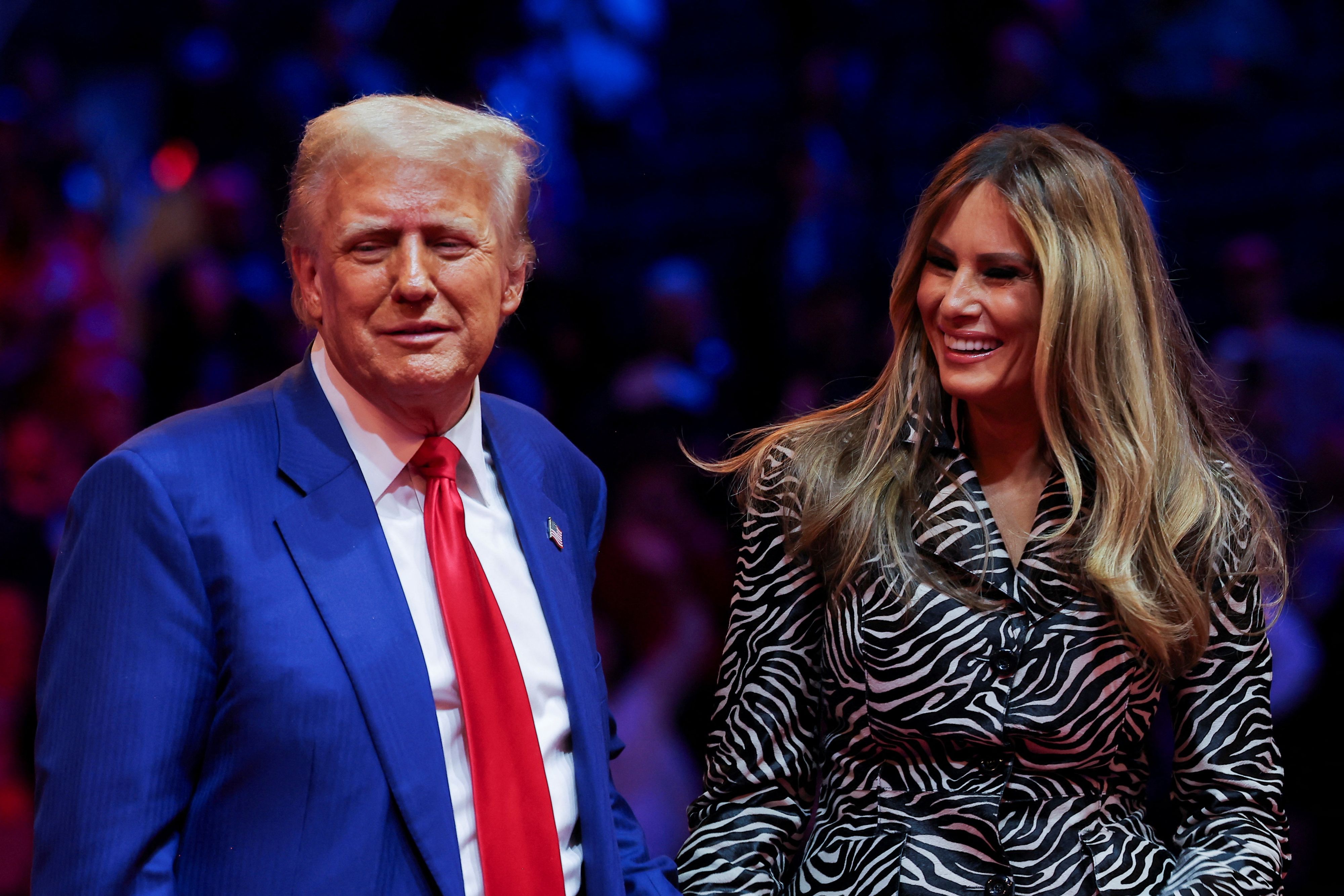 Melania Trump kündigte den Auftritt ihres Gatten im Madison Square Garden an.