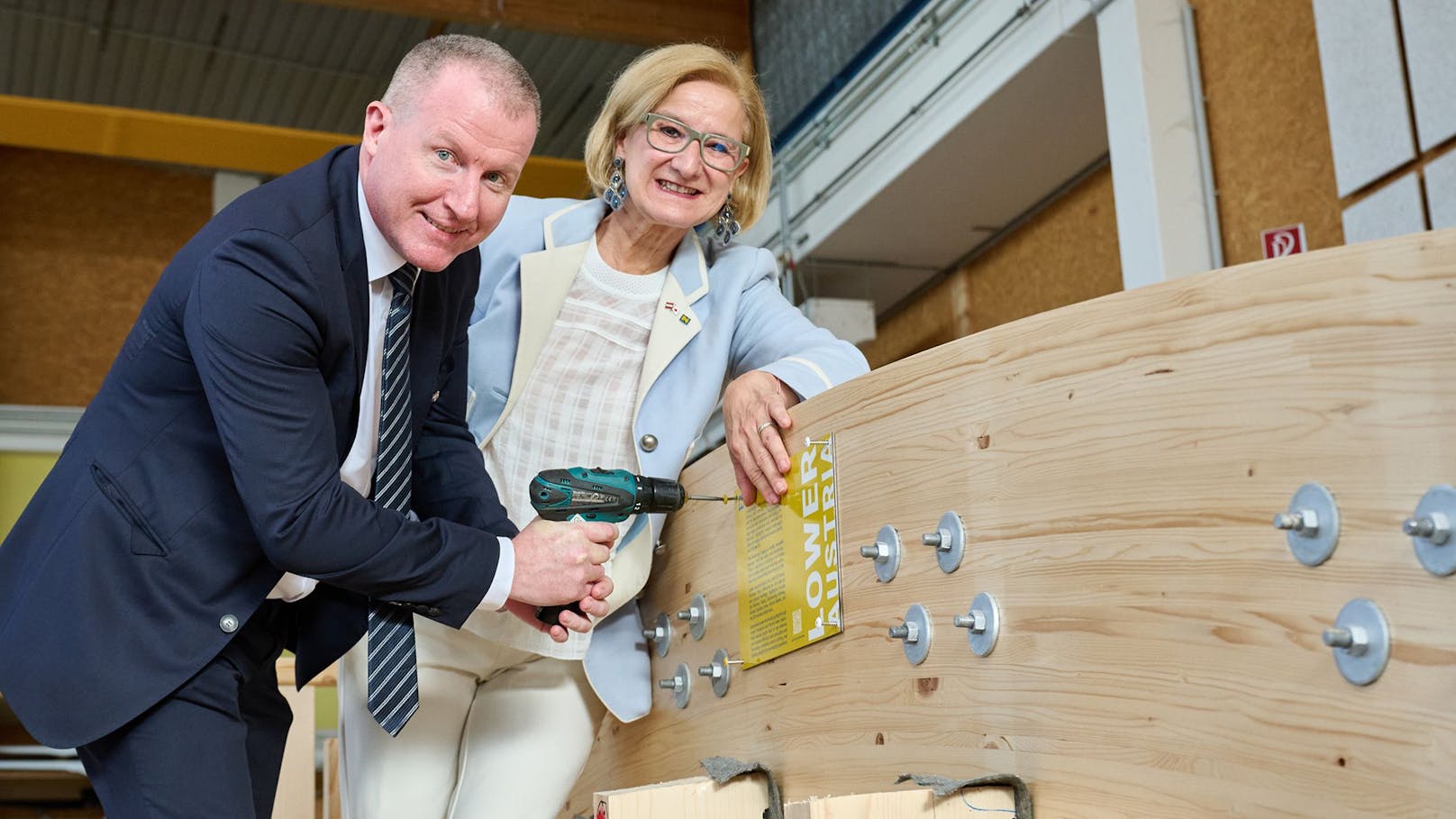 Das Notenband aus Holz wird den Österreich-Pavillon bei der Expo 2025 in Osaka (Japan) zieren.