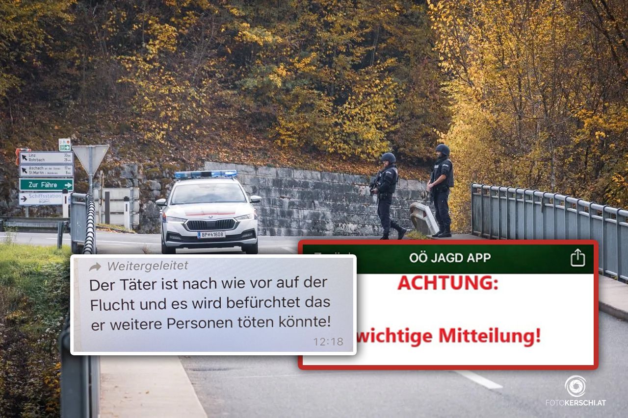 Per WhatsApp und in der App der Oberösterreichischen Jägerschaft wird vor dem Flüchtigen gewarnt