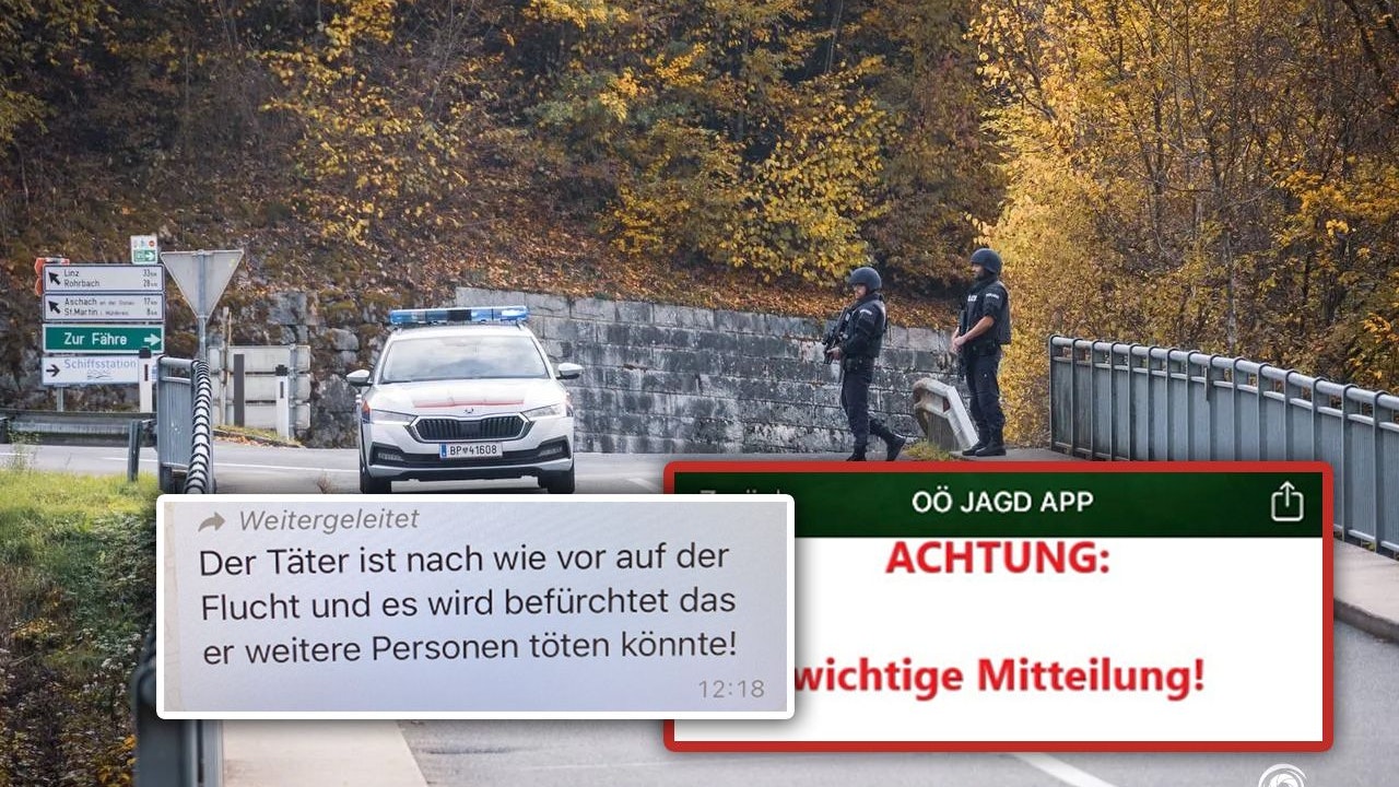 Per WhatsApp und in der App der Oberösterreichischen Jägerschaft wird vor dem Flüchtigen gewarnt