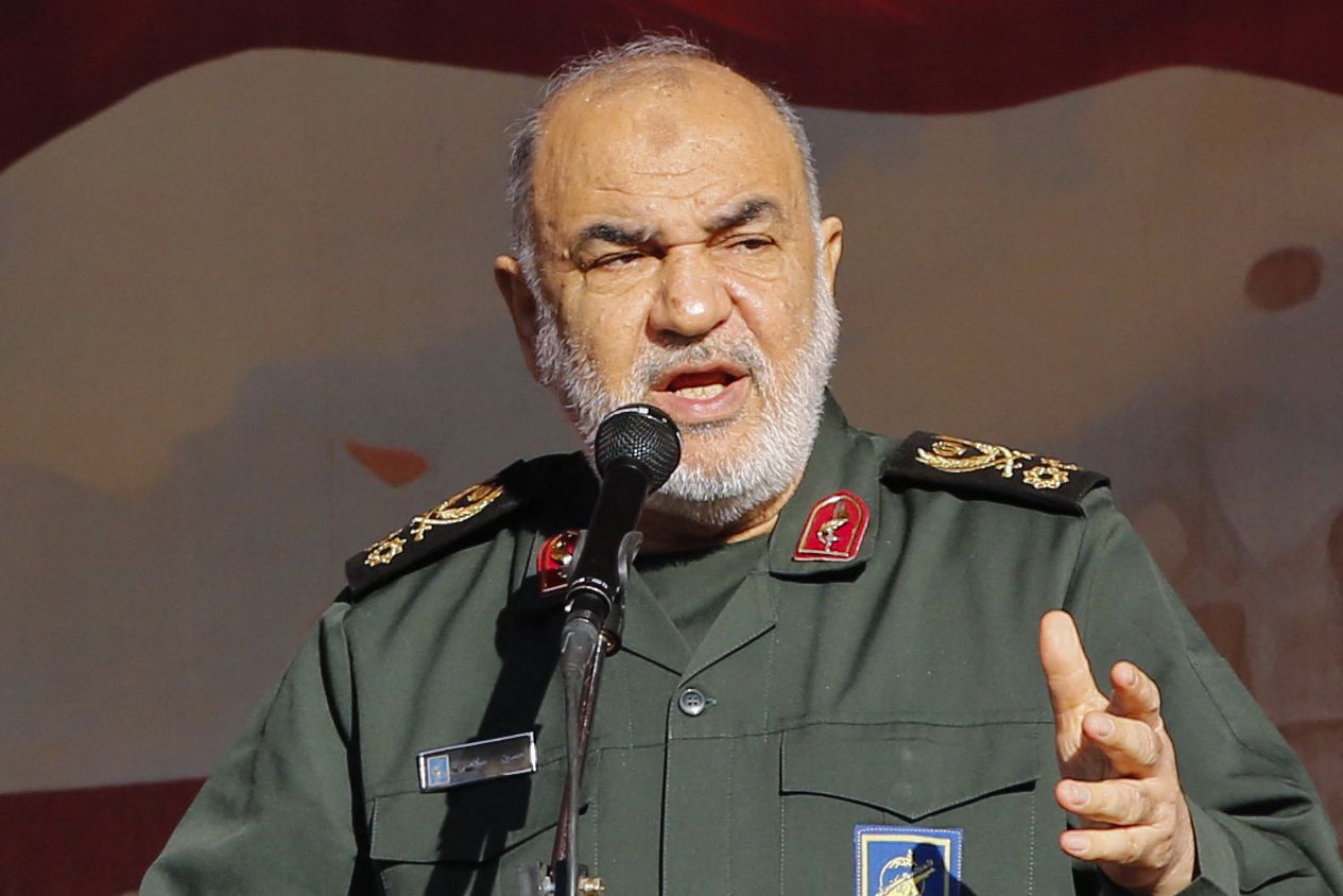 Hossein Salami richtet drohende Worte in Richtung Israel. 