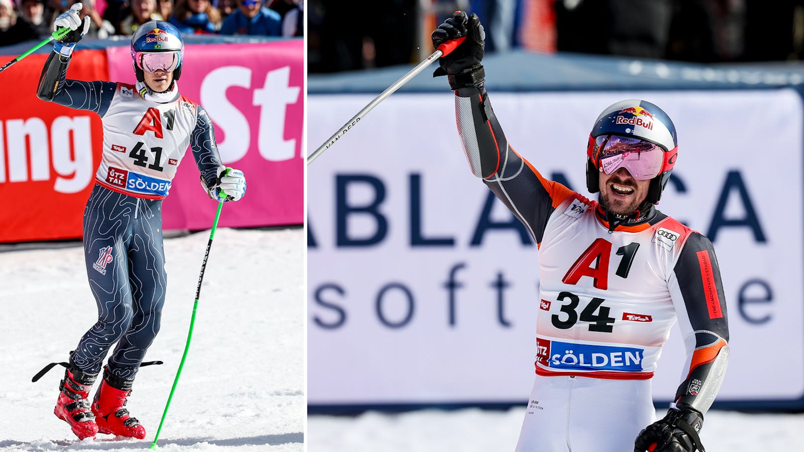 Marcel Hirscher und Lucas Braathen feierten in Sölden ihr Comeback im Ski-Zirkus.