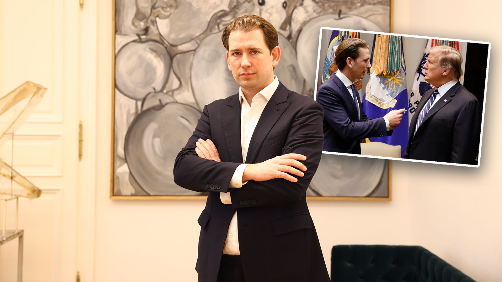 Donald Trump empfing in seiner Zeit als US-Präsident Sebastian Kurz im Oval Office.