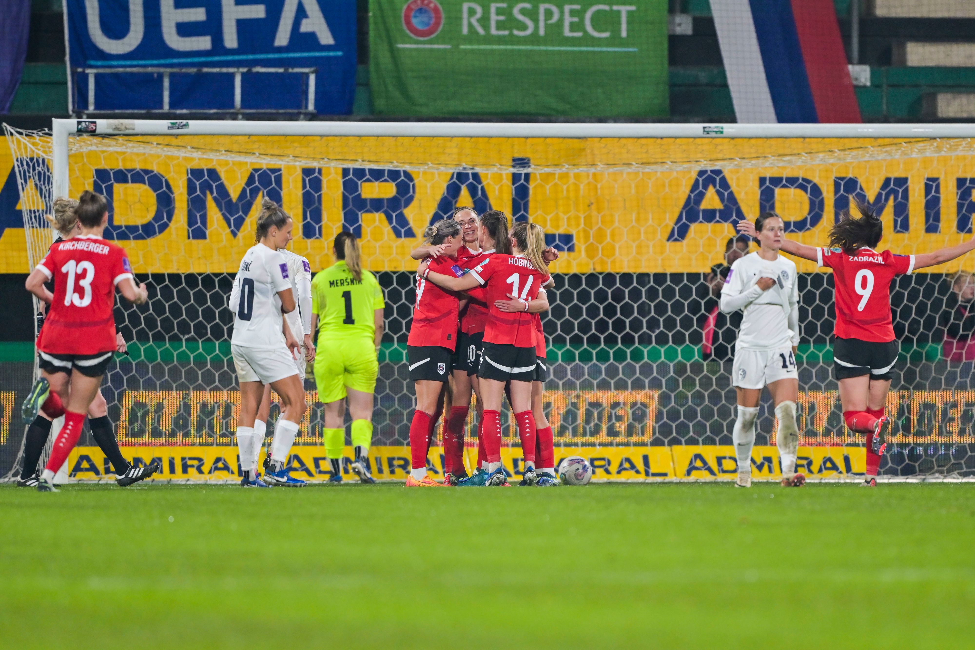 Die ÖFB-Frauen jubelten zuletzt über einen 2:1-Sieg über Slowenien.