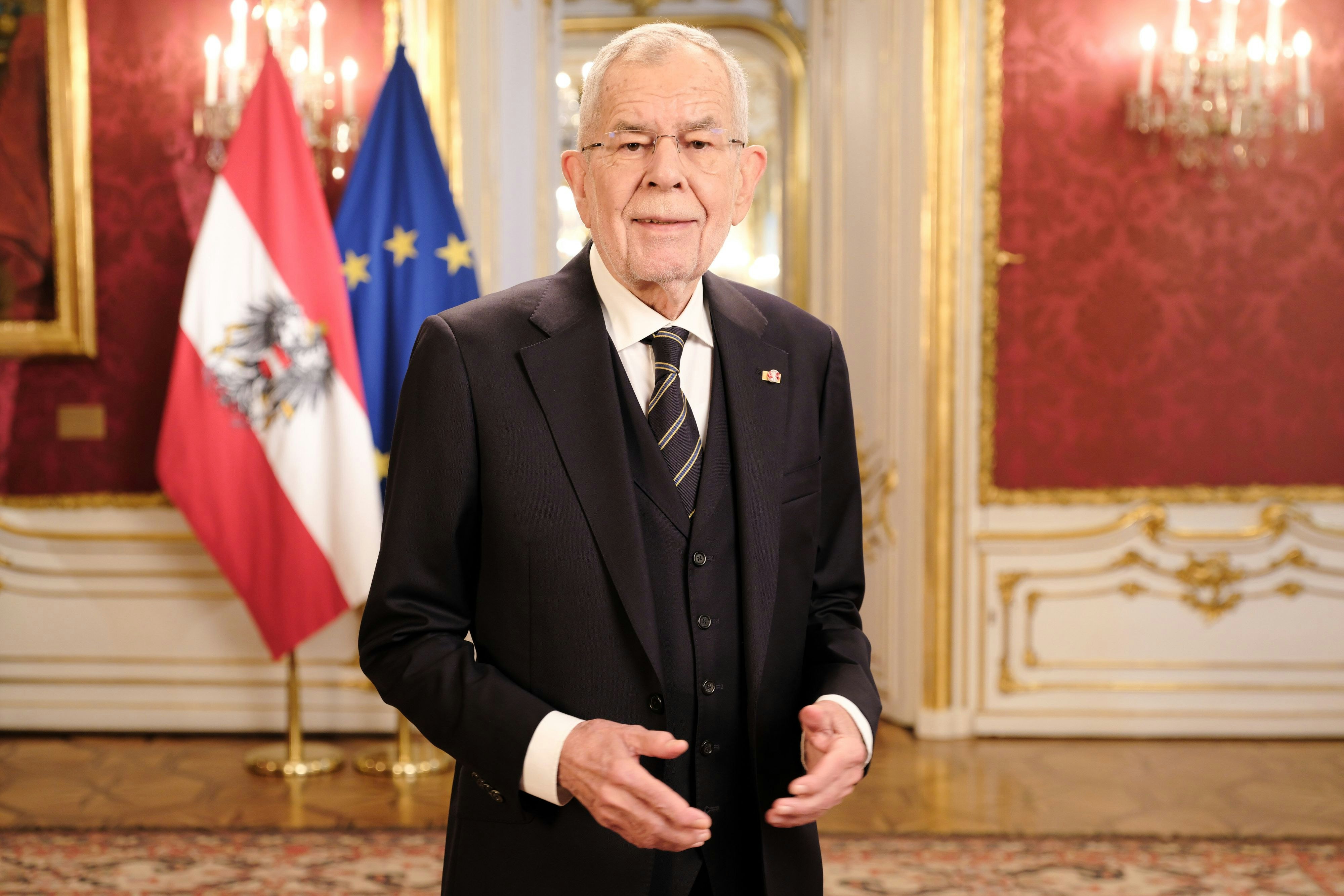 Ich habe Euch was zu sagen: Bundespräsident Alexander Van der Bellen bei seiner TV-Rede am Nationalfeiertag