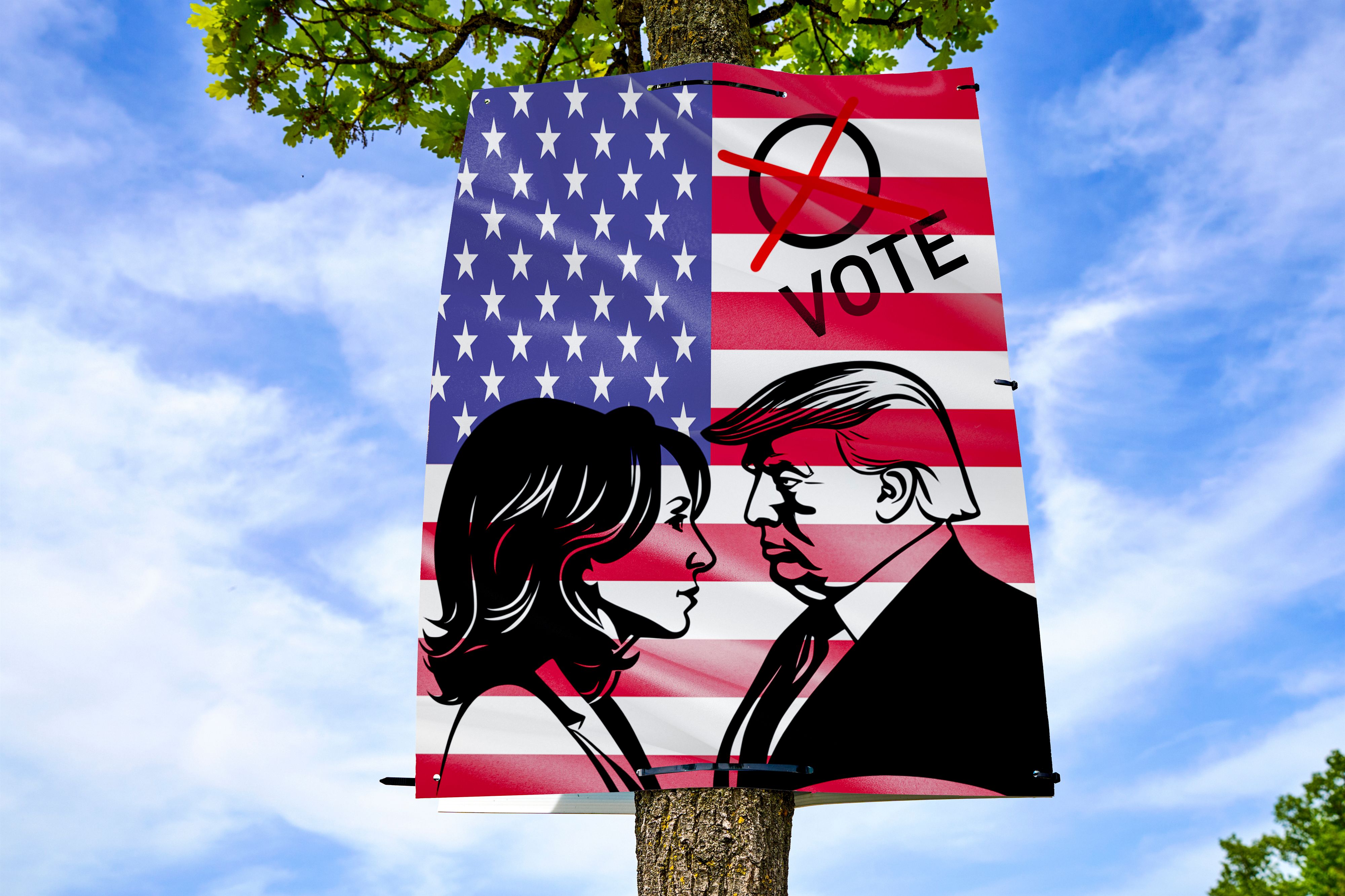 Laut Wahlumfragen wird das Rennen zwischen Vizepräsidentin Kamala Harris und Ex-Präsident Donald Trump sehr eng.