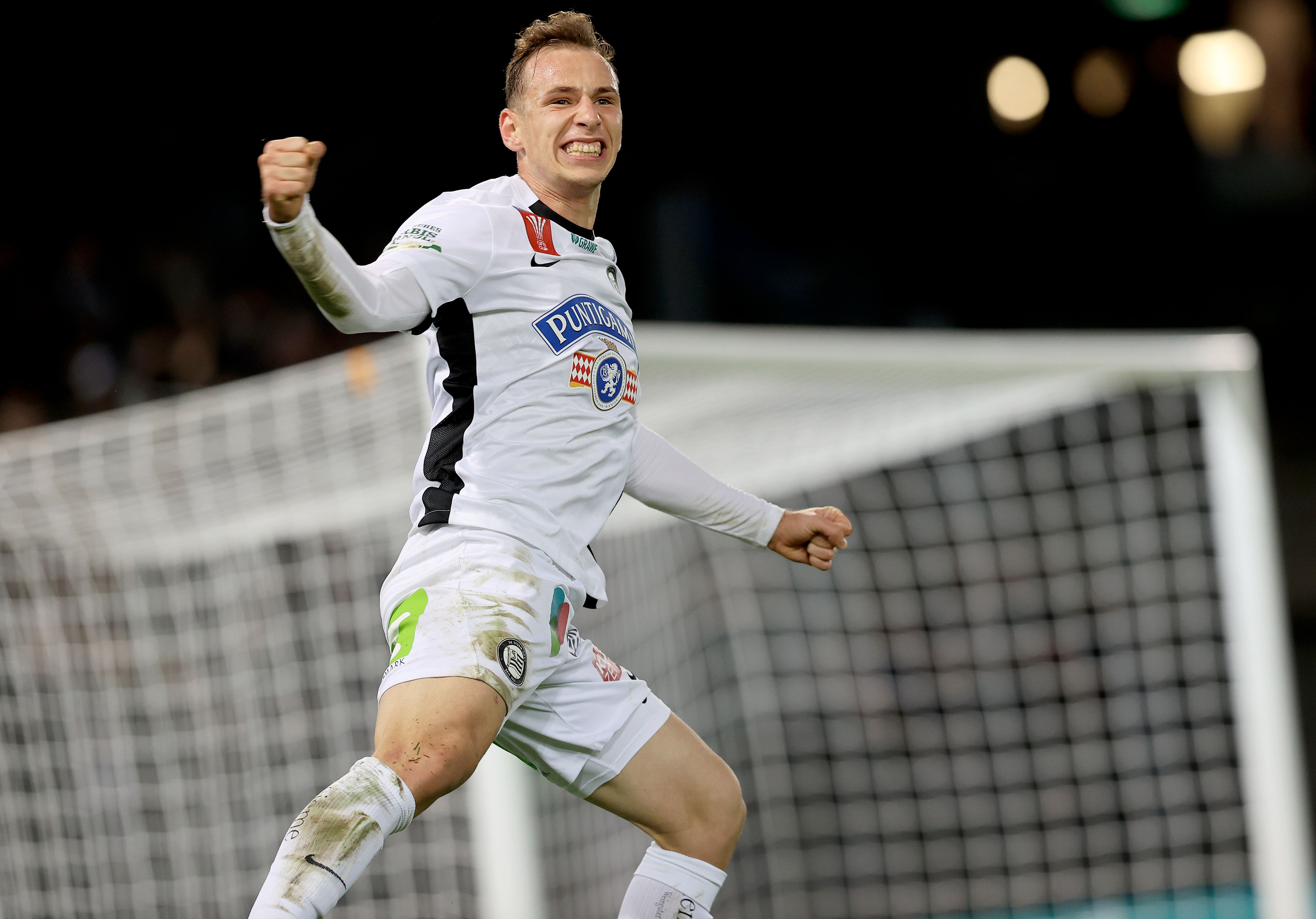 Lovro Zvonarek brachte Sturm im Cup in Führung.