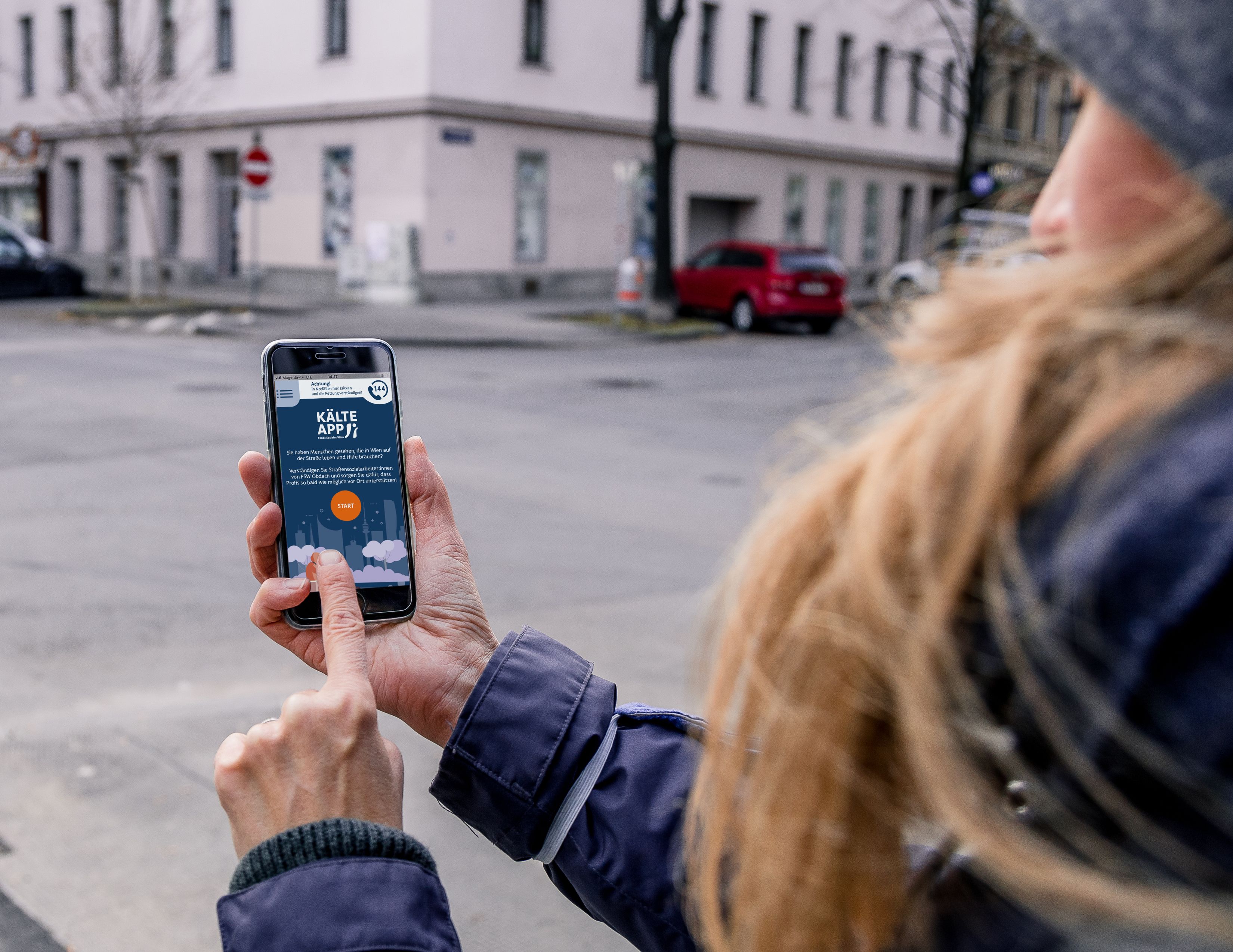 Mit der KälteApp kannst du obdachlose Menschen in Wien in den Wintermonaten unterstützen.