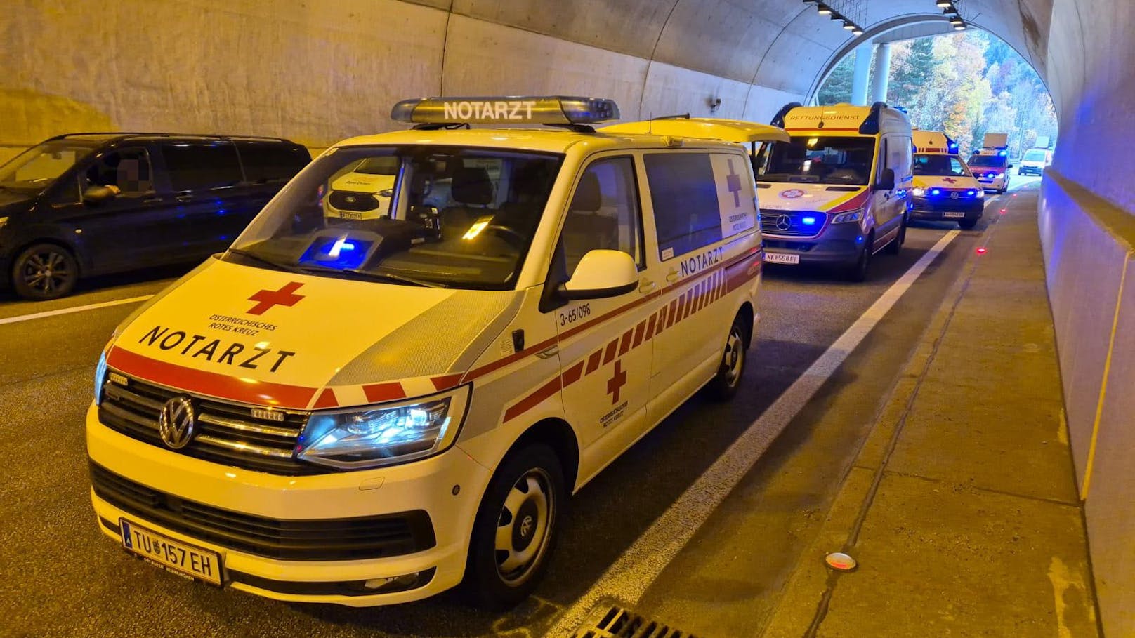 Schwerer Massen-Crash auf der A2 in Richtung Wien