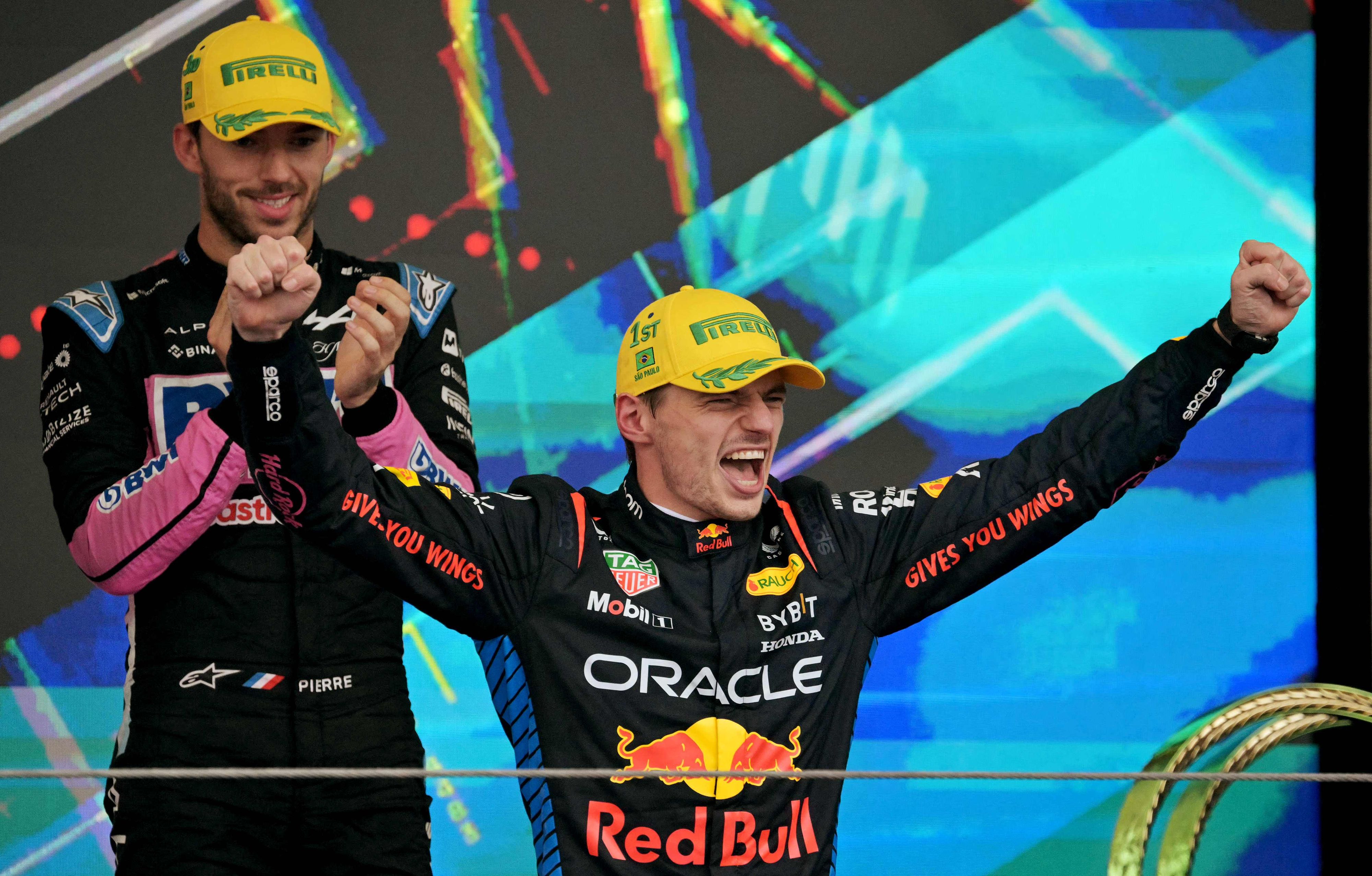 Max Verstappen jubelte in Brasilien.