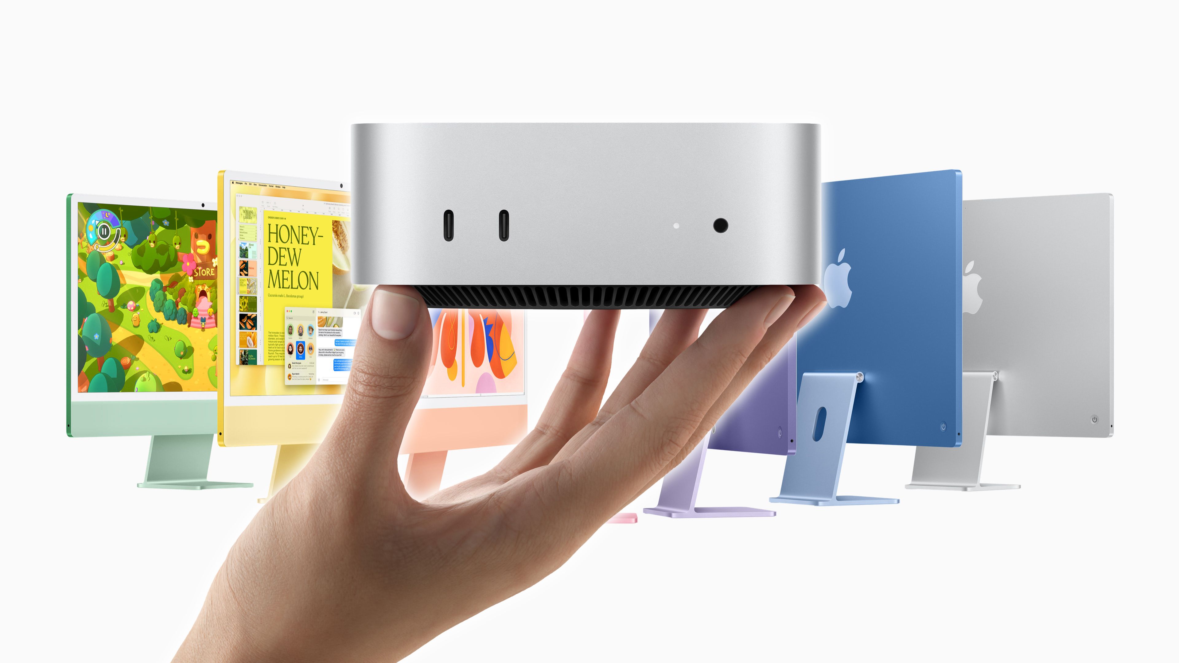 Apple treibt’s richtig bunt – und hat auch noch den Mac mini geschrumpft.