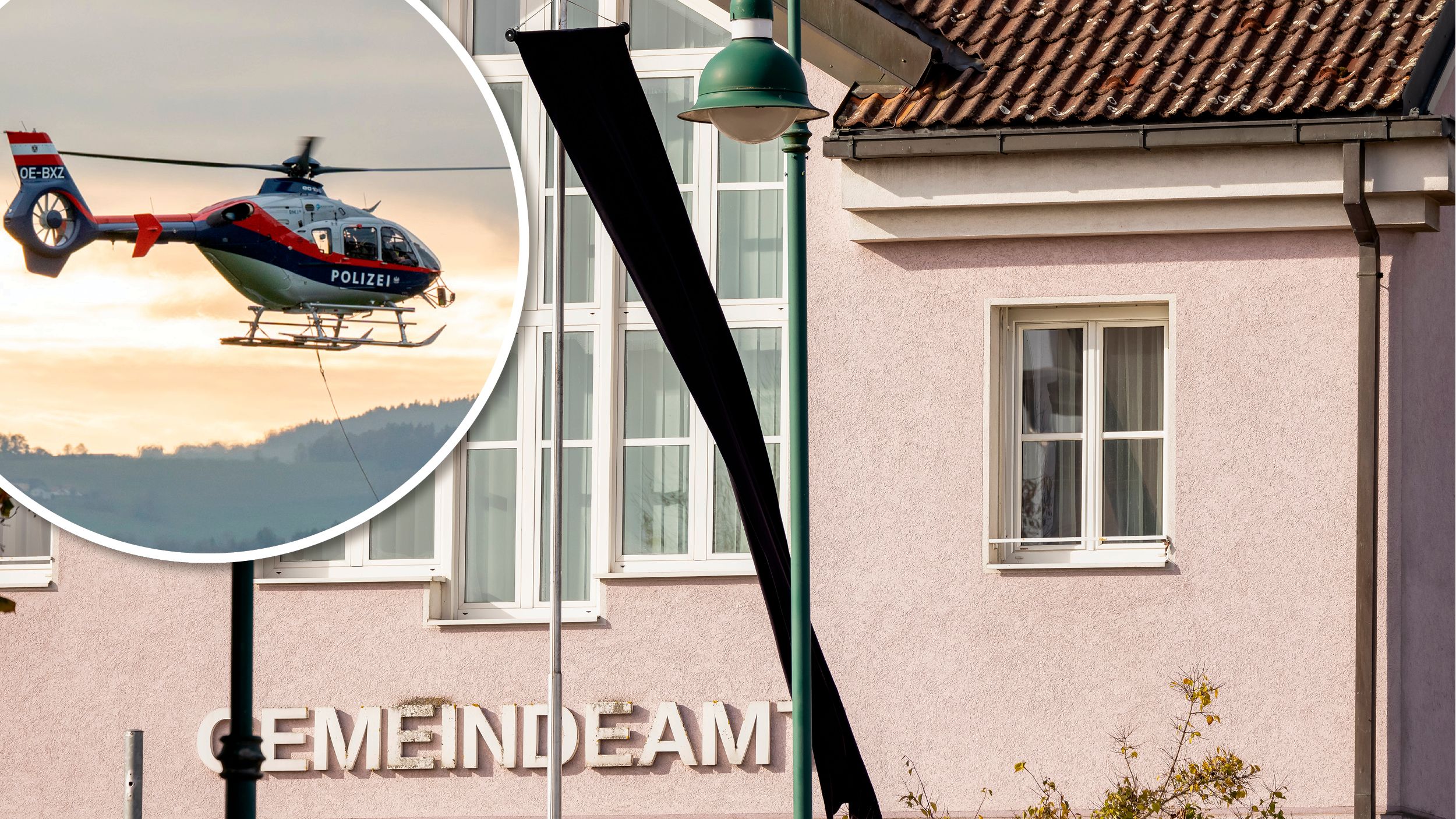 Bei den Gemeindeämtern in Arnreit (Bild) und Altenfelden wurde die schwarze Flagge gehisst.