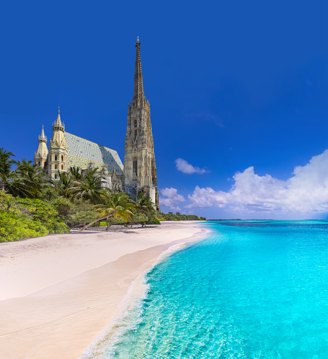 Einstige Lagunen-Traumlage: Stephansdom am Meer