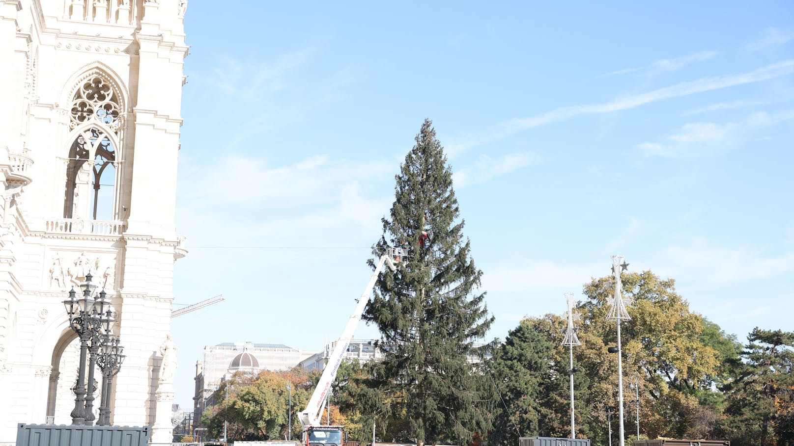 Zu klein fürs Titelbild: Wiener Christbaum bleibt im Schatten der Grazer Konkurrenz!