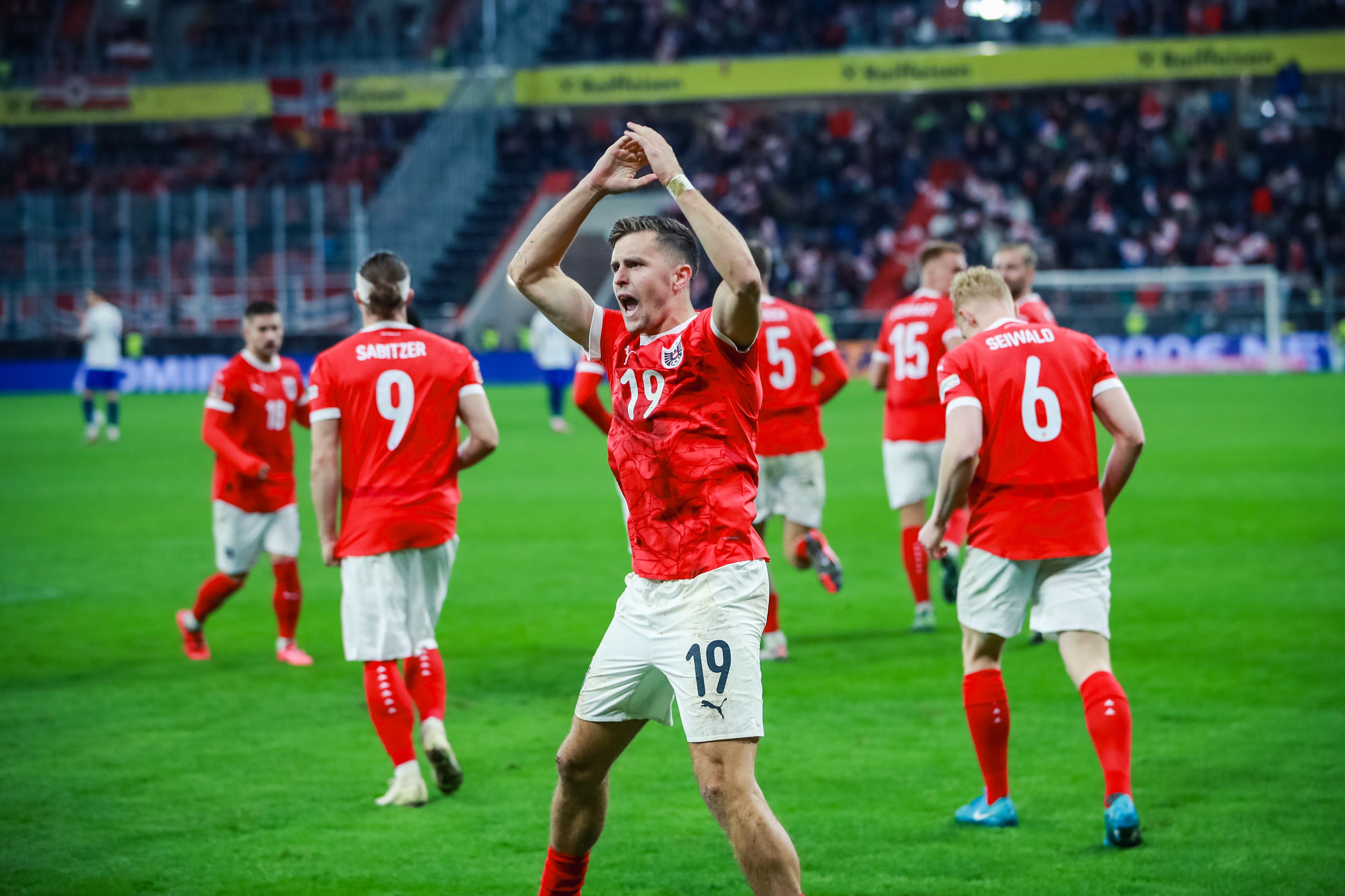 Christoph Baumgartner und Co. jubelten zuletzt über den 5:1-Triumph gegen Norwegen.