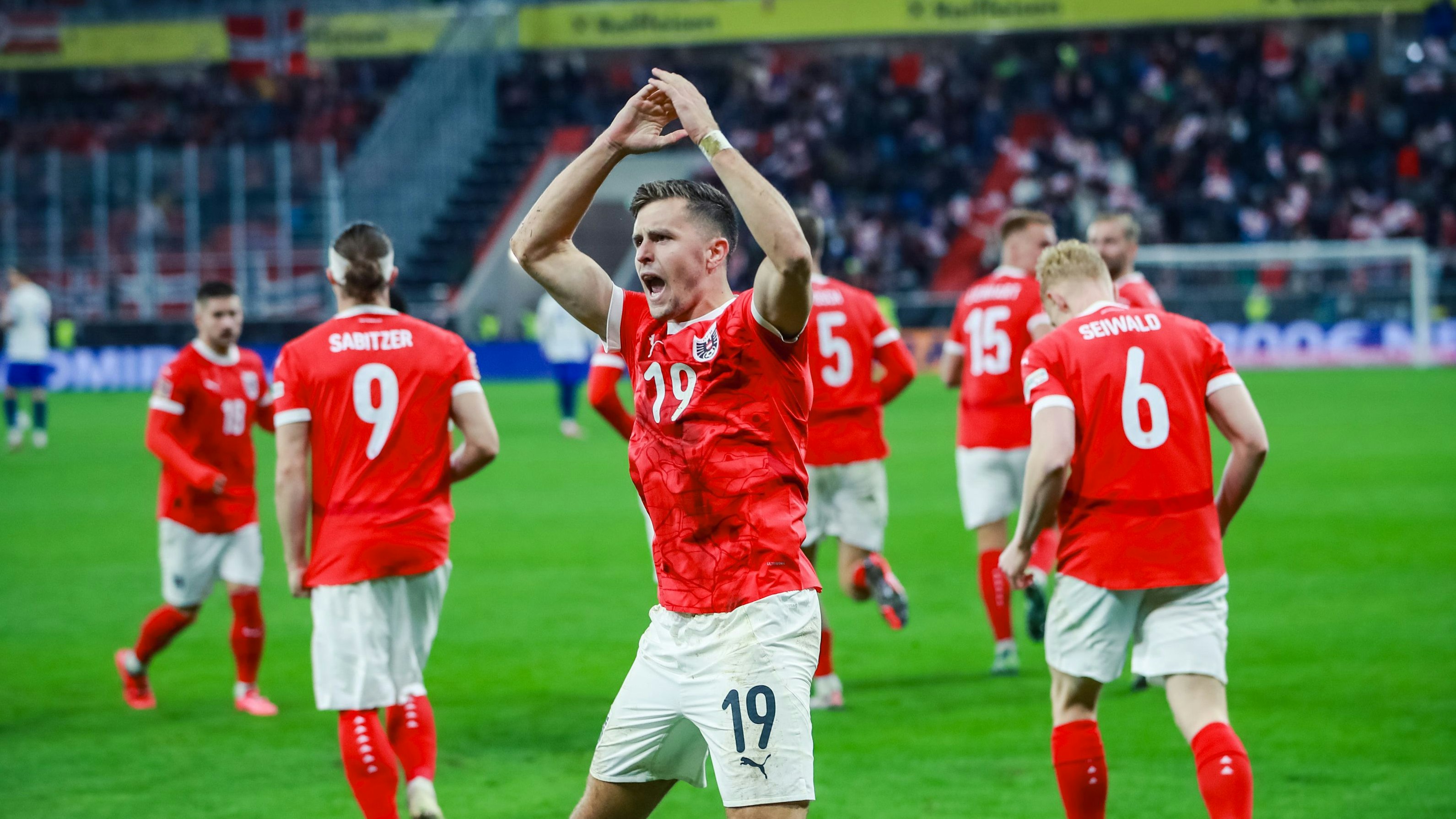 Christoph Baumgartner und Co. jubelten zuletzt über den 5:1-Triumph gegen Norwegen.