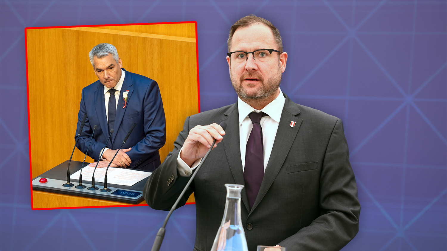 FPÖ-Generalsekretär Christian Hafenecker veranstaltete nur kurz bevor der nächsten Sondierungsrunde eine Pressekonferenz.