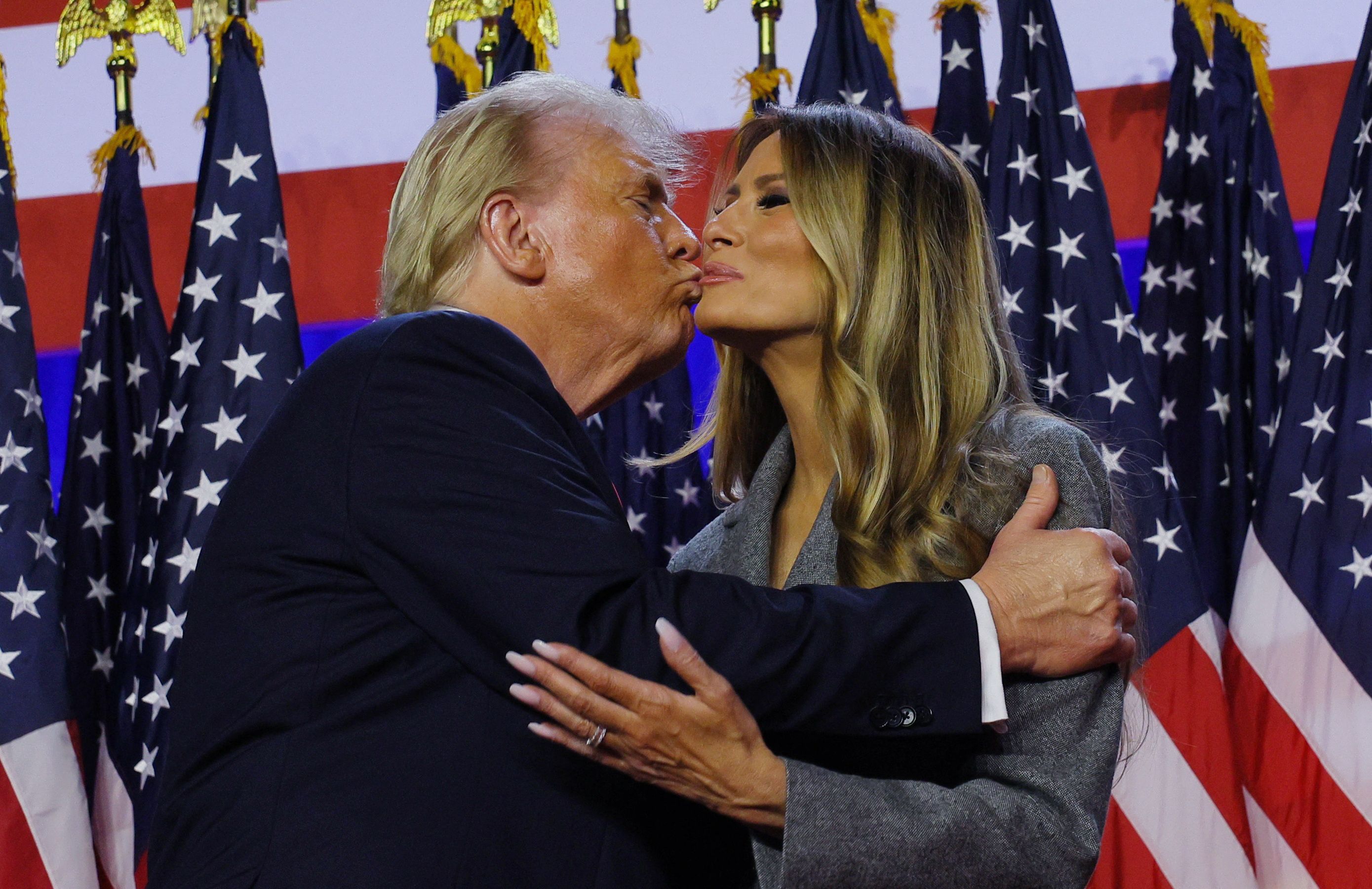 Donald Trump mit Ehefrau Melania in Palm Beach, Florida