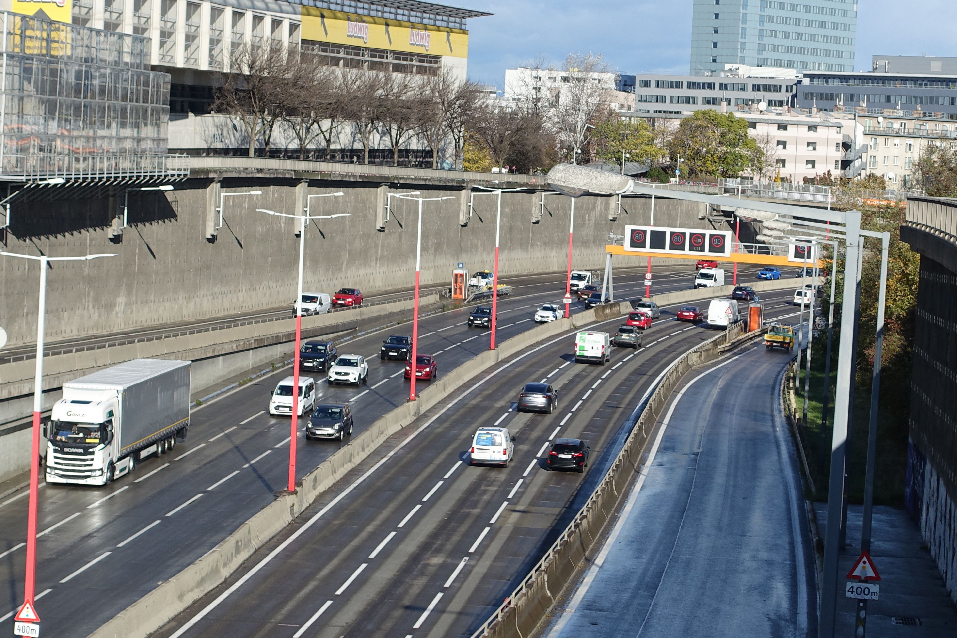 Die Auffahrt auf die A23 in Wien-Favoriten in Fahrtrichtung Kaisermühlen wird am kommenden Wochenende gesperrt sein. 