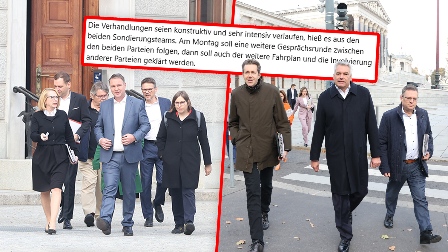 Am Mittwoch trafen sich ÖVP und SPÖ erneut zur Sondierung.