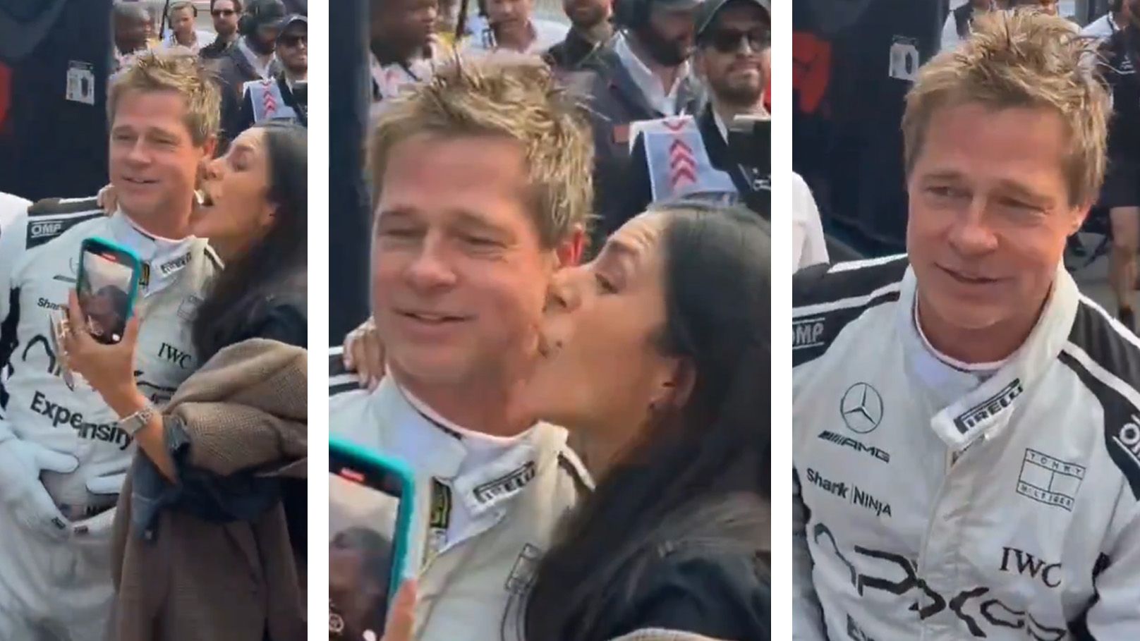 Ein Fan kam Brad Pitt viel zu nahe.