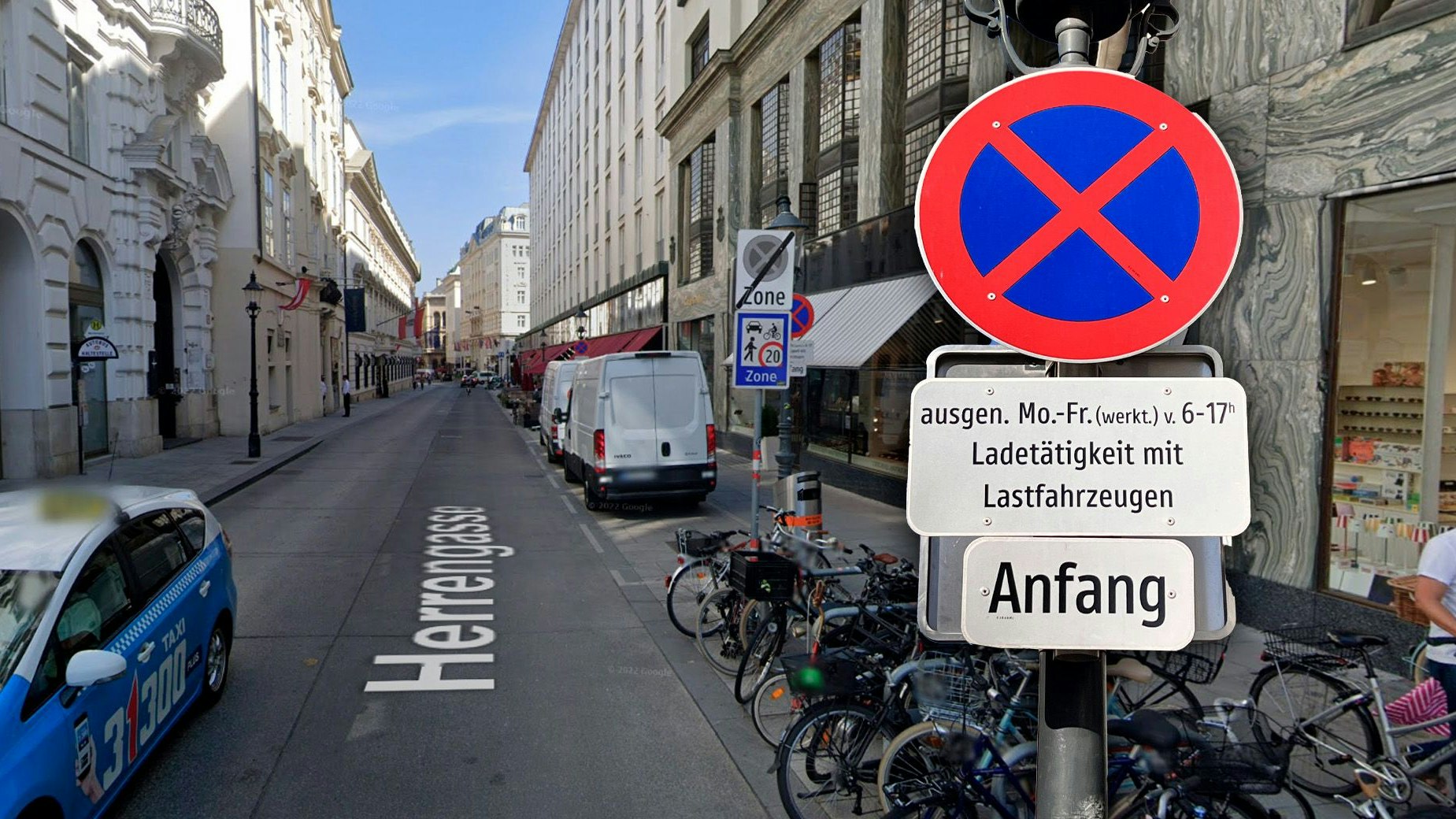 Dieses Schild sorgt in der Herrengasse für Verärgerung.