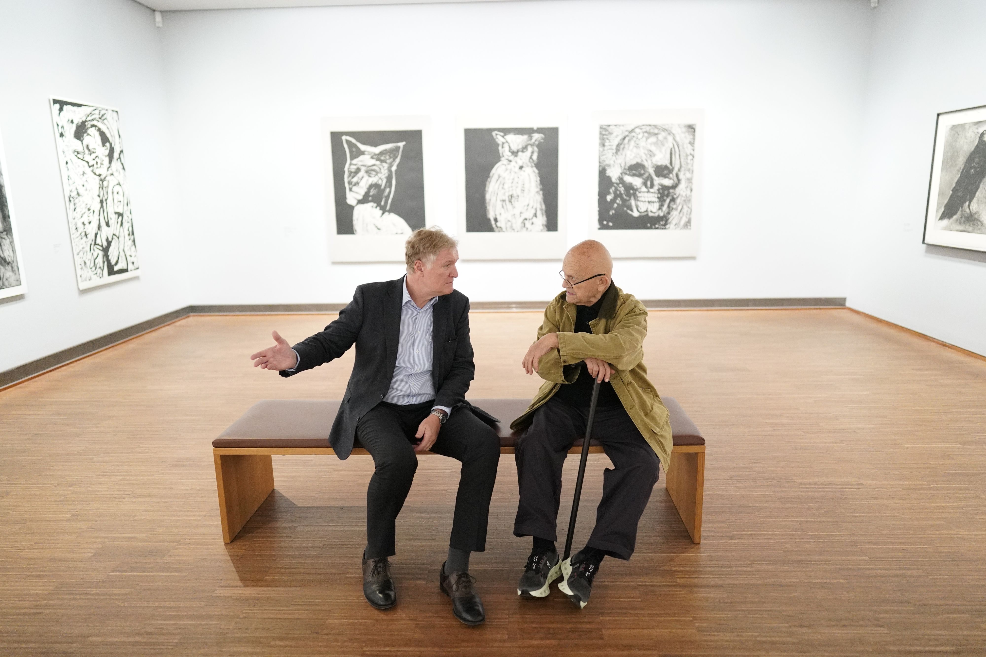 Klaus Albrecht Schröder (l.) mit Jim Dine (r.).