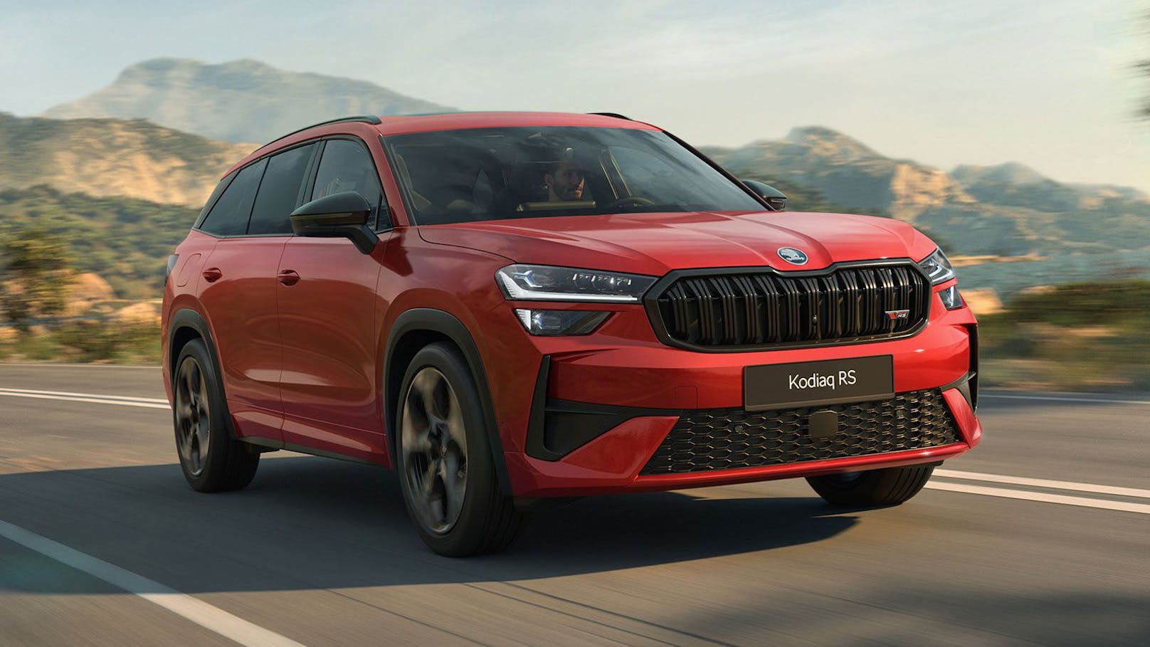 Der neue Skoda Kodiaq RS besticht mit kraftvollem Look.