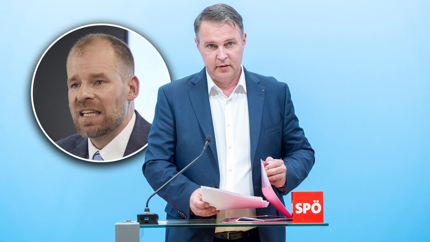 Ein brisanter Brief sorgt für Unruhe bei den Roten: Rudolf Fußi (Kreis) will Andreas Babler stürzen.