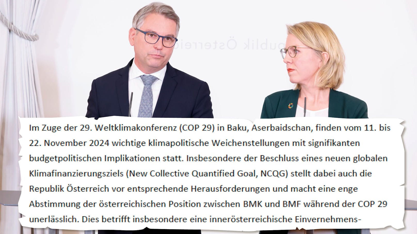 Gewessler bei Klimagipfel – ÖVP hält sie zum Sparen an