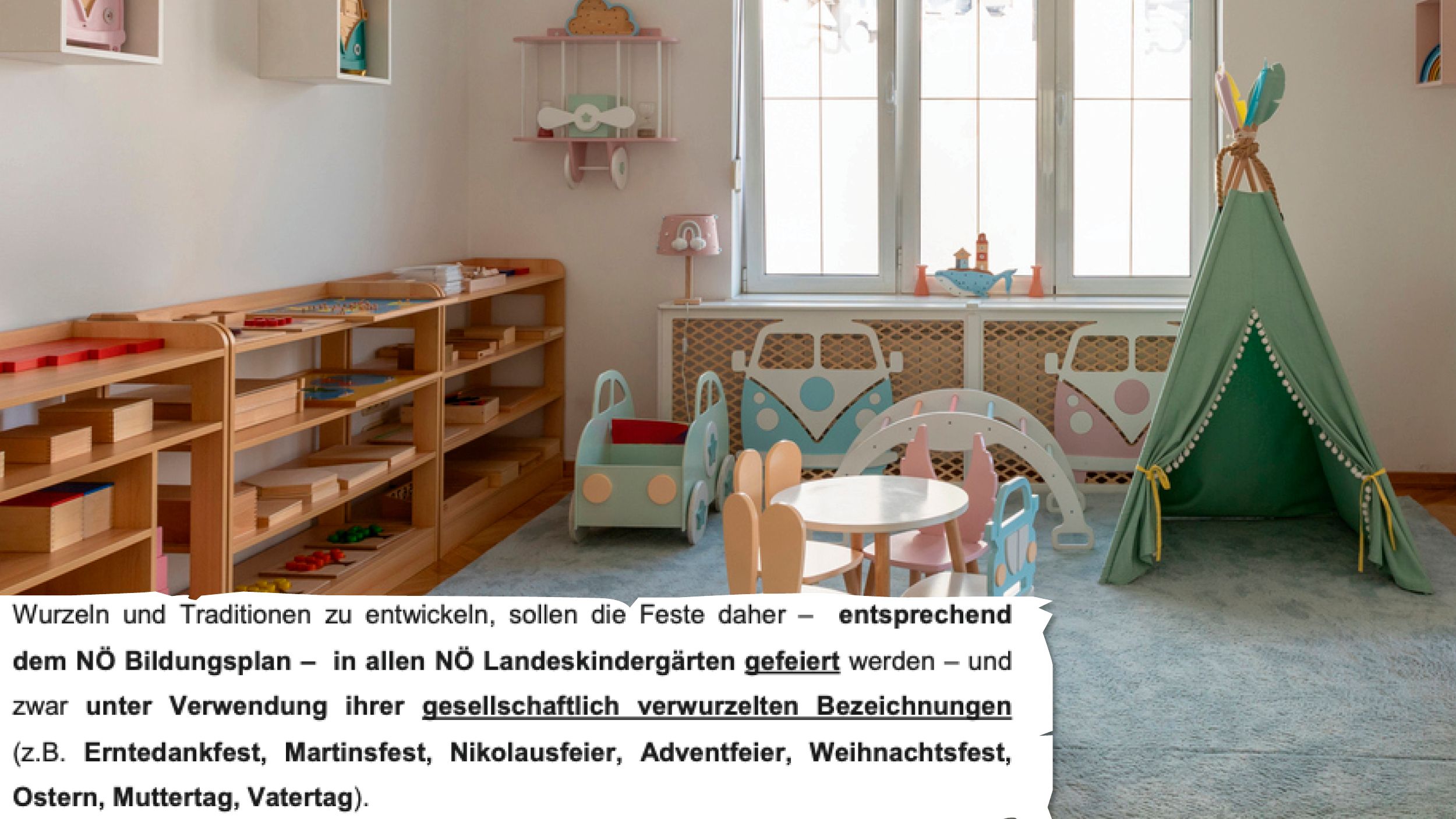 Brauchtum in Kindergärten: Schreiben von Landeshauptfrau und Landesrätin