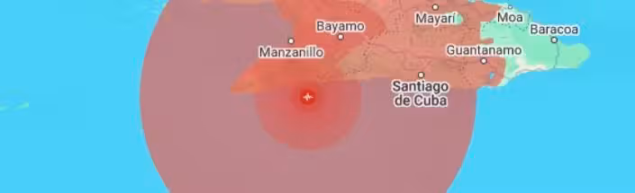 Das Beben ereignete sich am 10. November 2024 um 16.50 Uhr österreichischer Zeit etwa 35 Kilometer südlich von Bartolomé Masó auf Kuba.