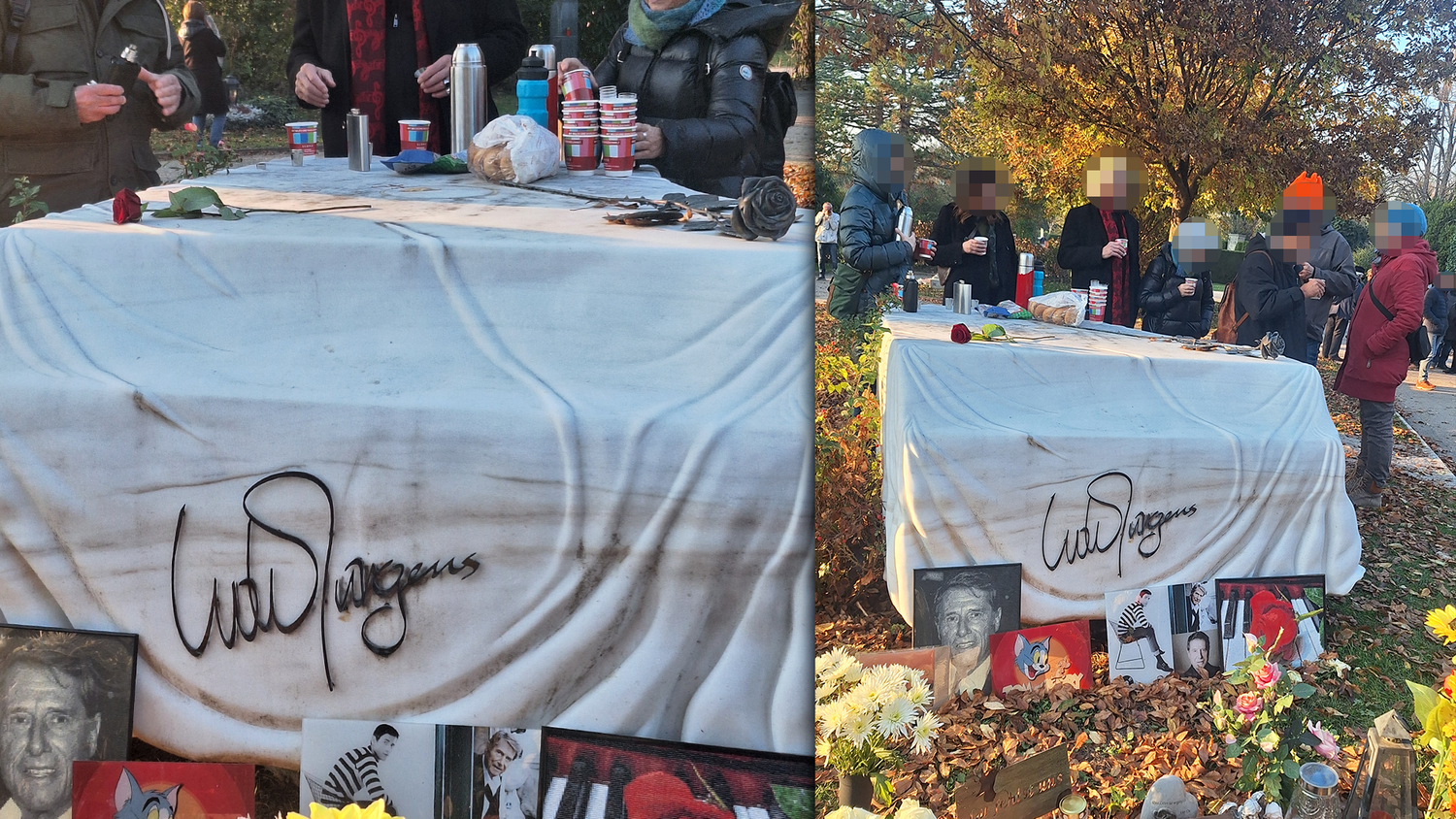 Eine Zusammenkunft am Grab von Udo Jürgens sorgte am Samstag für Ärger. Eine Wienerin war alles andere als erfreut.