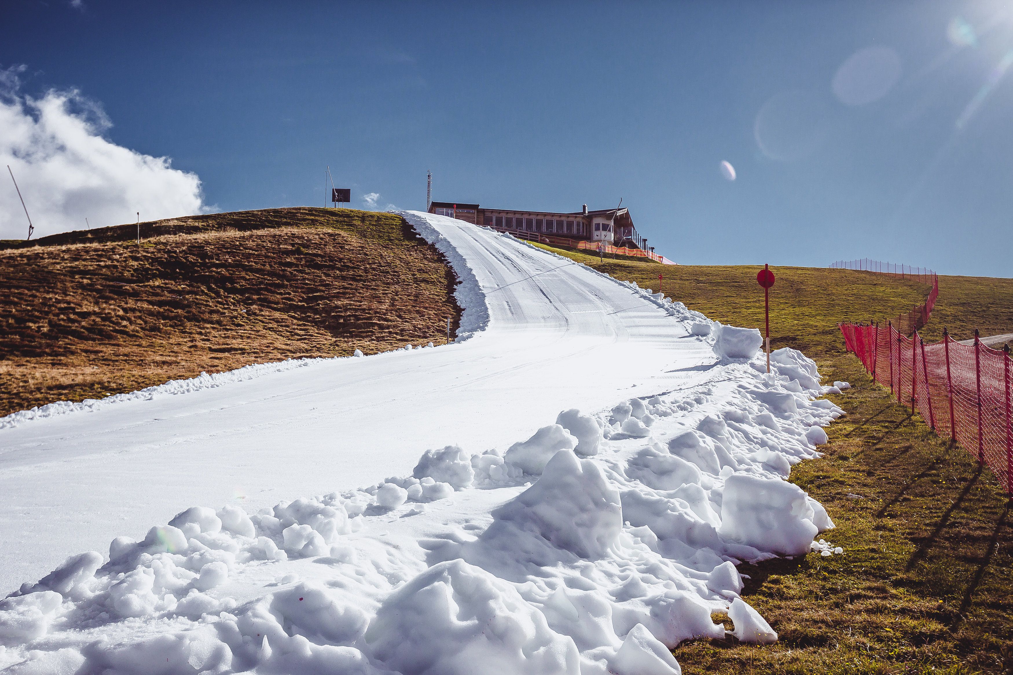 Die präparierte Skipiste am Resterkogel in den Kitzbüheler Alpen sorgt alljährlich für Aufsehen.