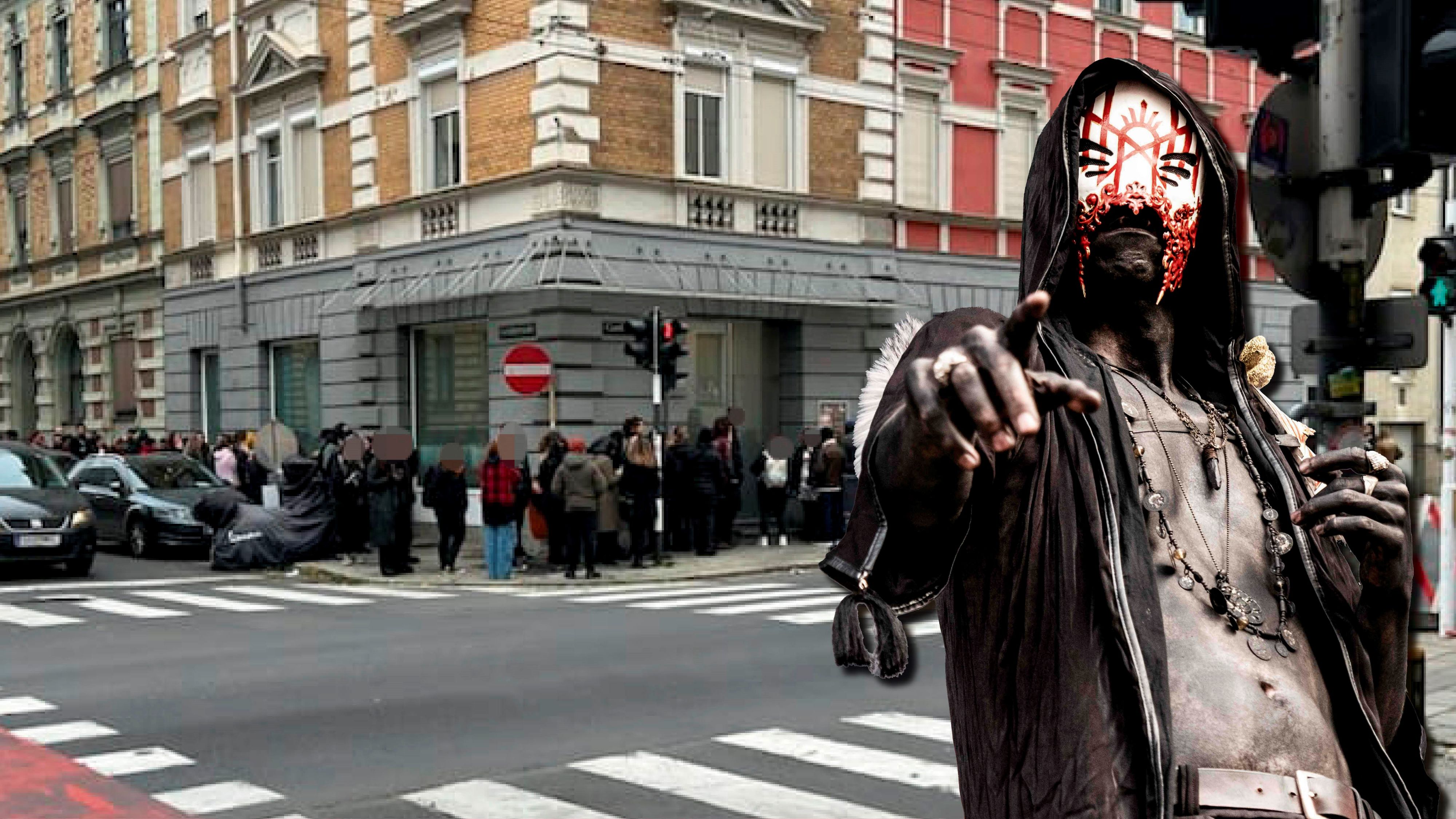 In Linz stellten sich am Dienstagnachmittag Dutzende Menschen vor einem Pop-up-Store an. Grund: die Londoner Metalband Sleep Token war in der Stadt.