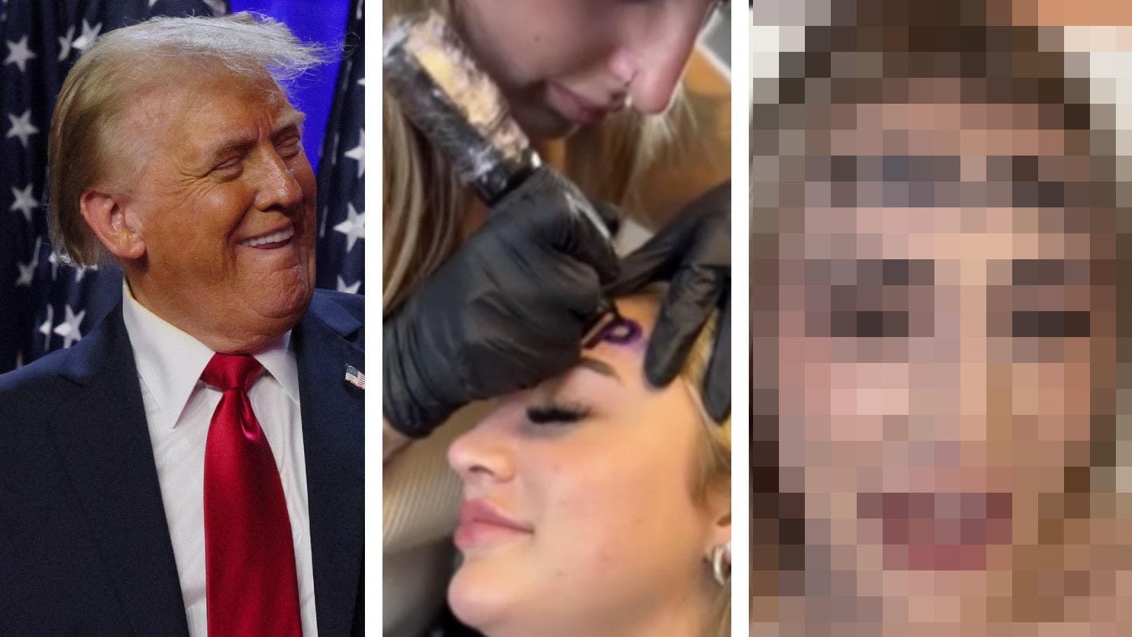 Ist das echt? Porno-Model hat "Trump"-Tattoo im Gesicht