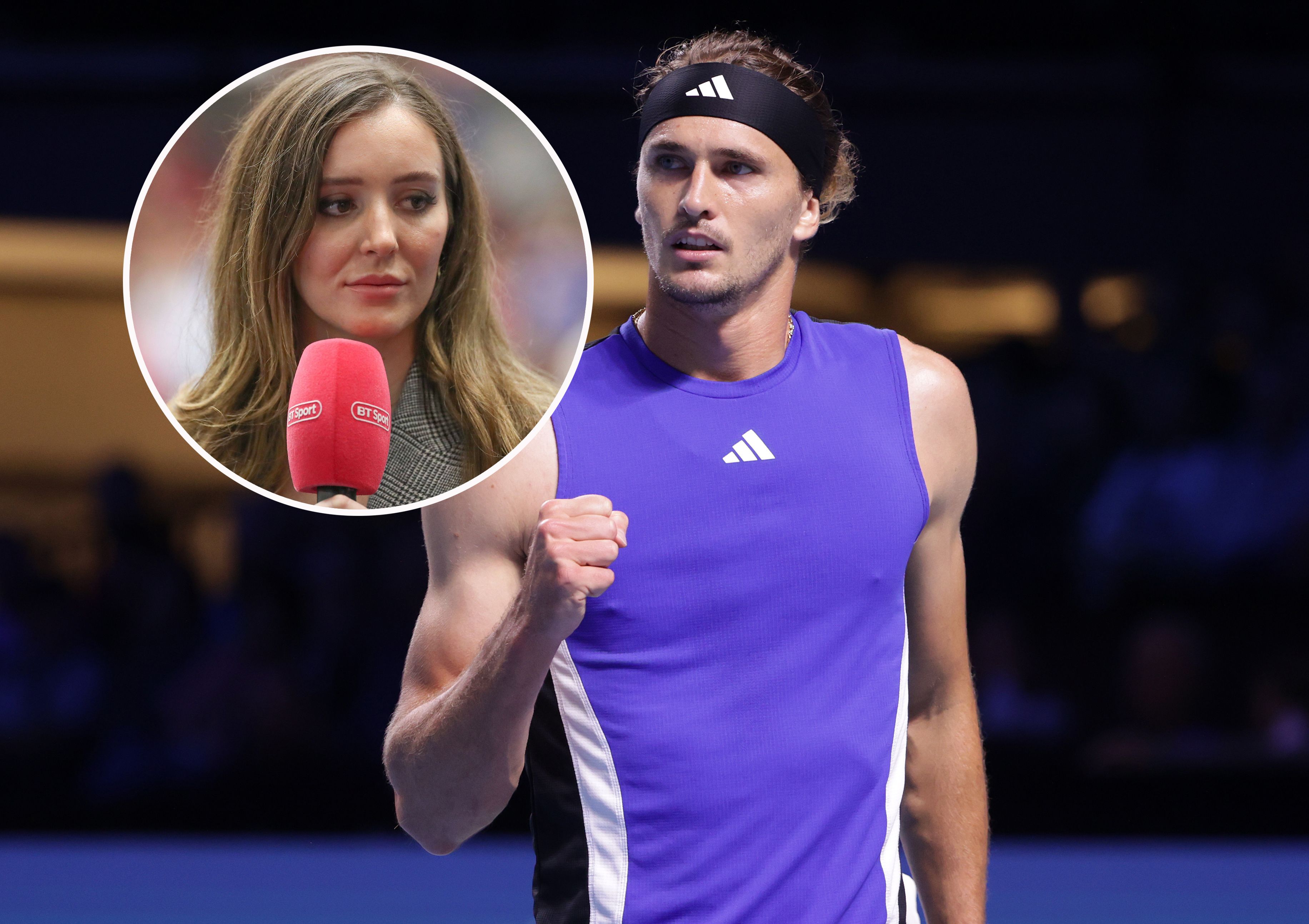 Alexander Zverev (r.) wurde von Ex-Profi Laura Robson interviewt.