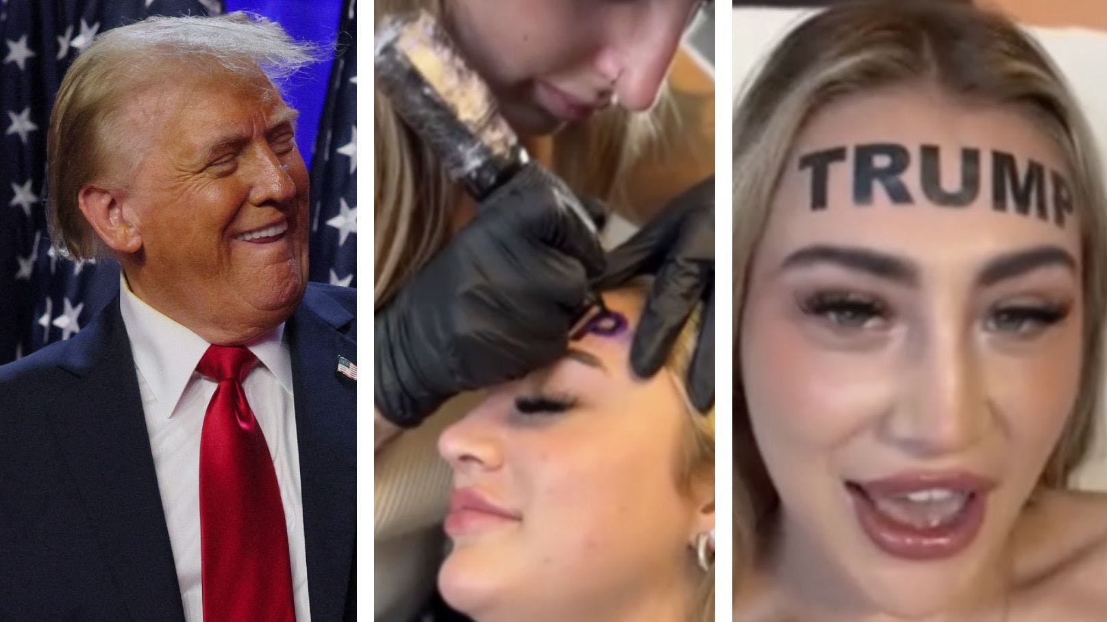 Ist das echt? Porno-Model hat "Trump"-Tattoo im Gesicht