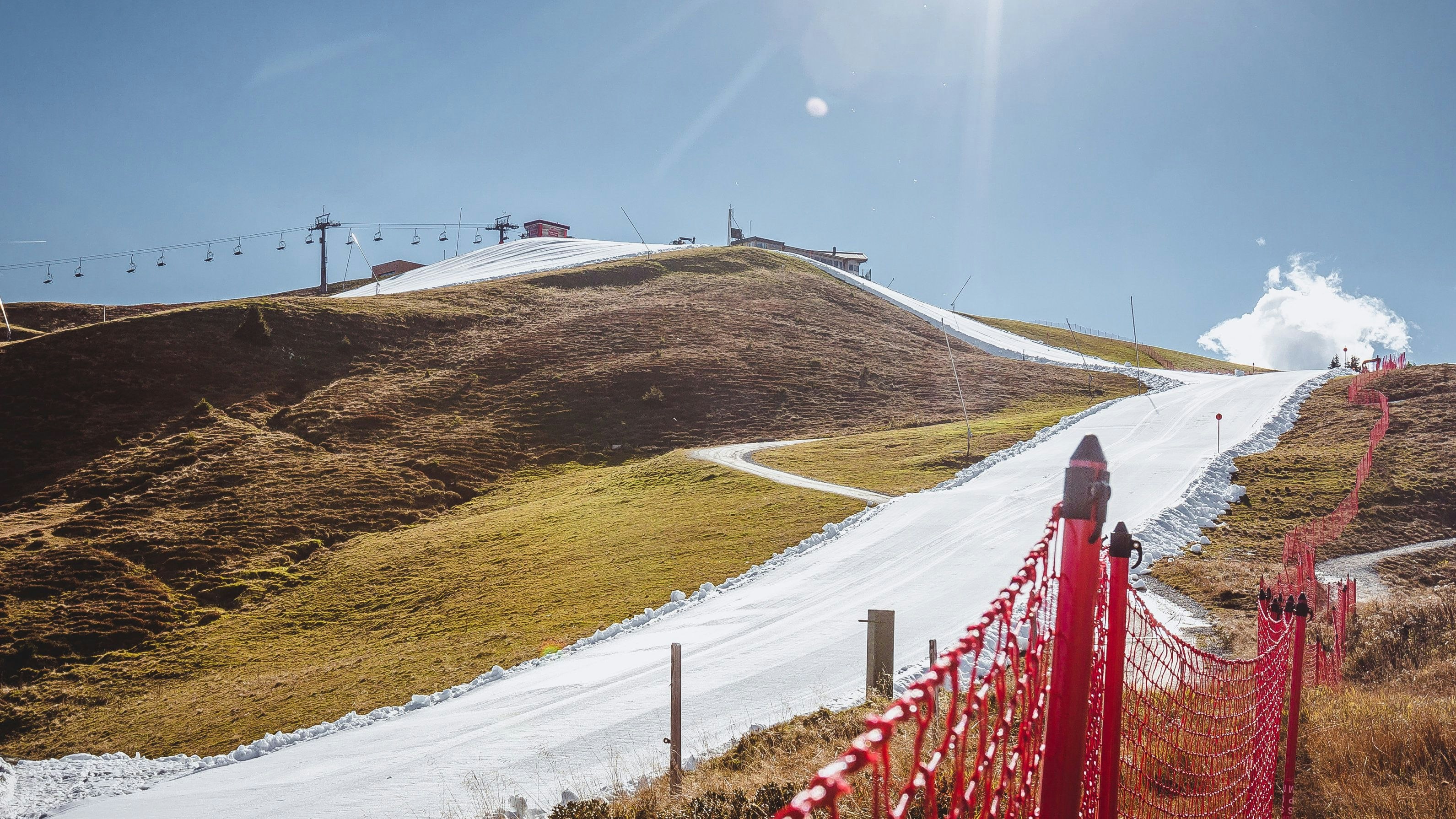 Die präparierte Skipiste am Resterkogel in den Kitzbüheler Alpen sorgt alljährlich für Aufsehen.