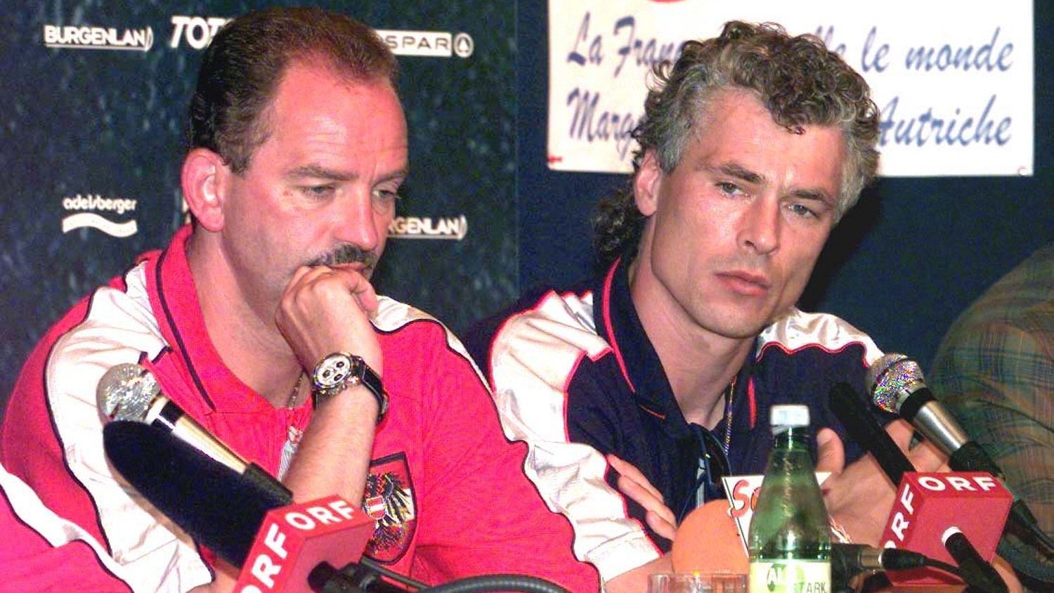 Herbert Prohaska und Toni Polster im Juni 1998