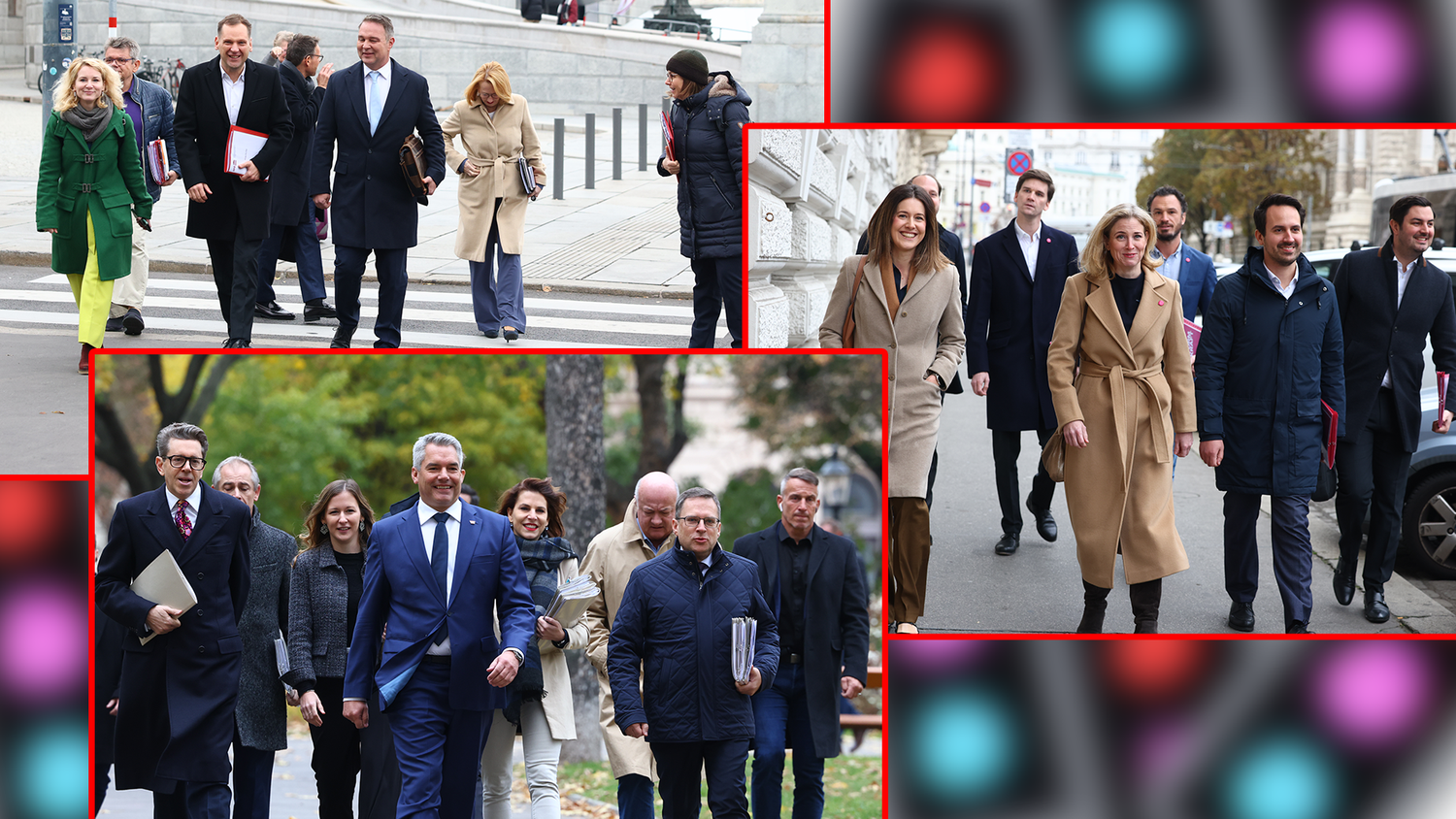 Am Mittwoch sondierten nicht nur SPÖ und ÖVP miteinander, sondern holten auch die NEOS mit an den Verhandlungstisch.