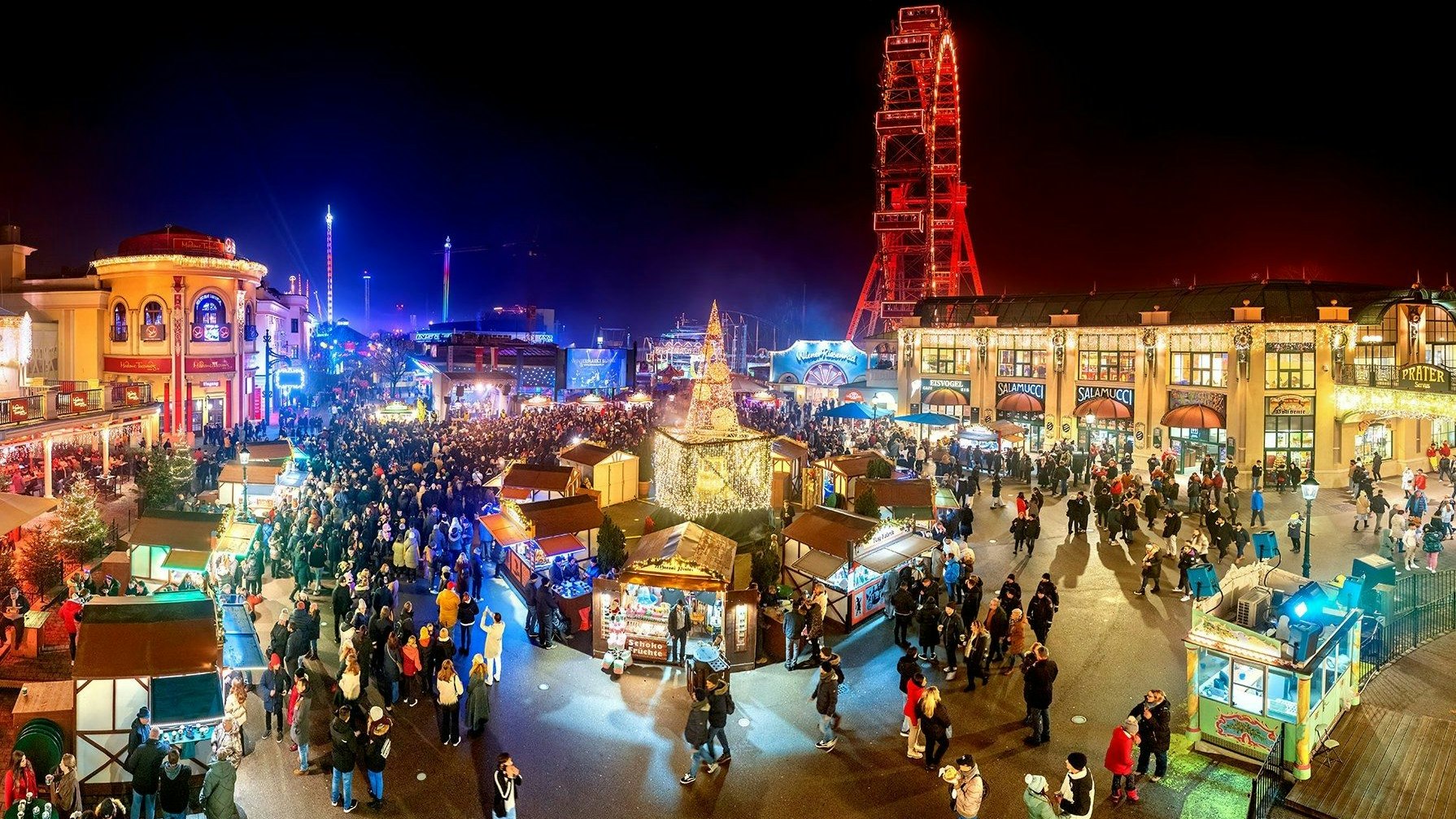 Wintermarkt am Riesenradplatz im Prater