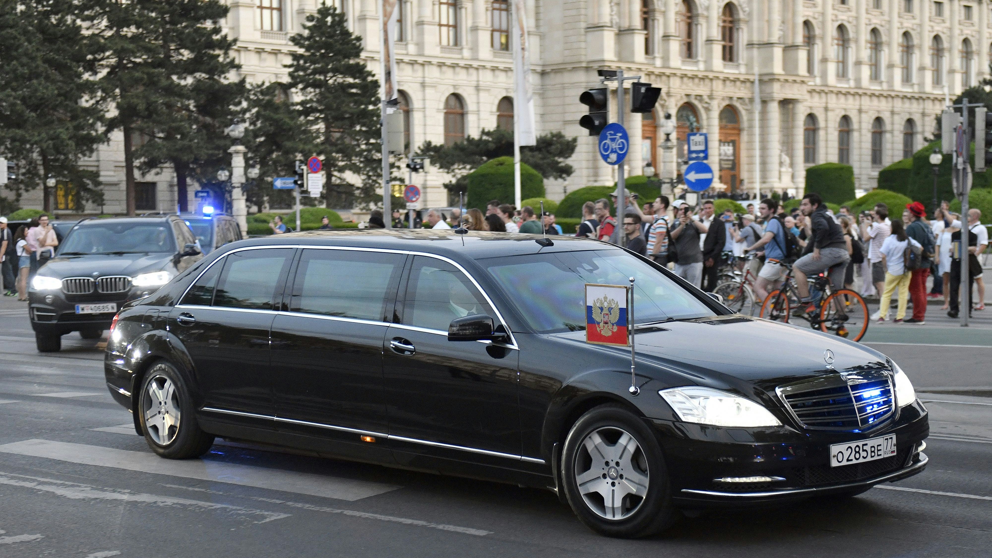 Polizeikonvoi beim Arbeitsbesuches von Russlands Präsident Wladimir Putin am 5. Juni 2018 in Wien