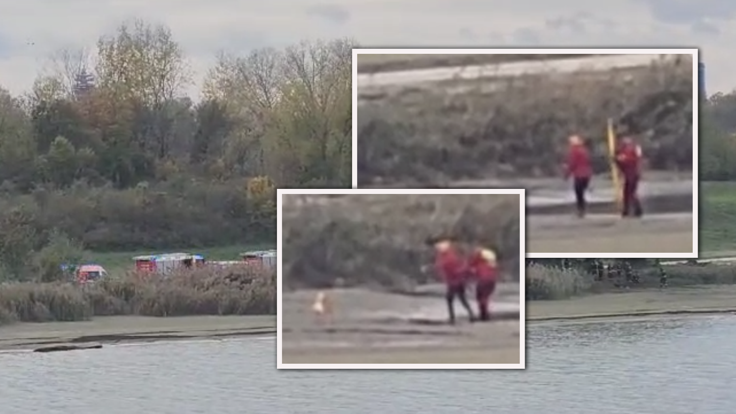 Beim Gassigehen blieb eine Frau im Schlamm stecken. Die Feuerwehr befand sich im Großeinsatz.