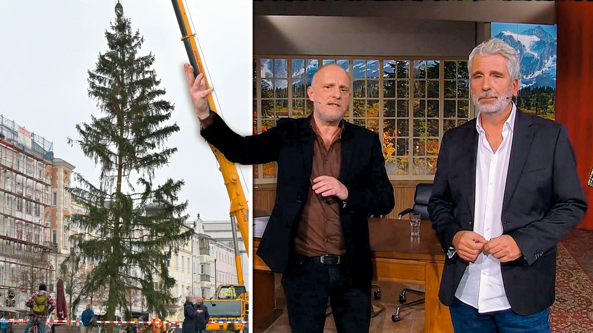 ORF-Star Christoph Grissemann ließ kein gutes Haar am Linzer Christbaum.